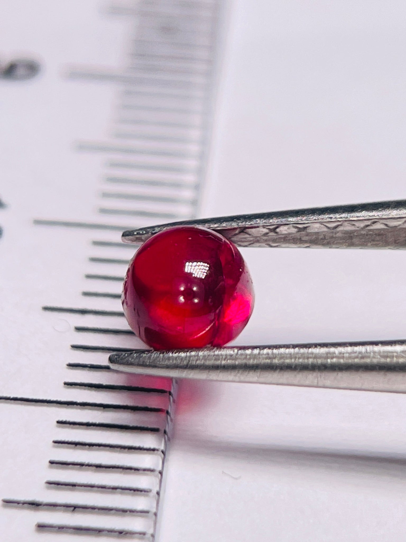 0.74Ct Ruby Cabochon Longido Mines Tanzania. Untreated Unheated