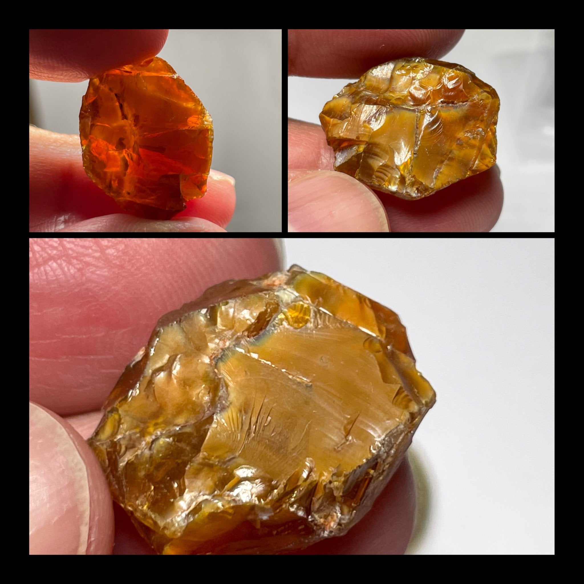 19.34Ct Opal Tanzania Untreated Unheated From A 1999 Deposit Chatoyant (Cats-Eye Effect) Has An