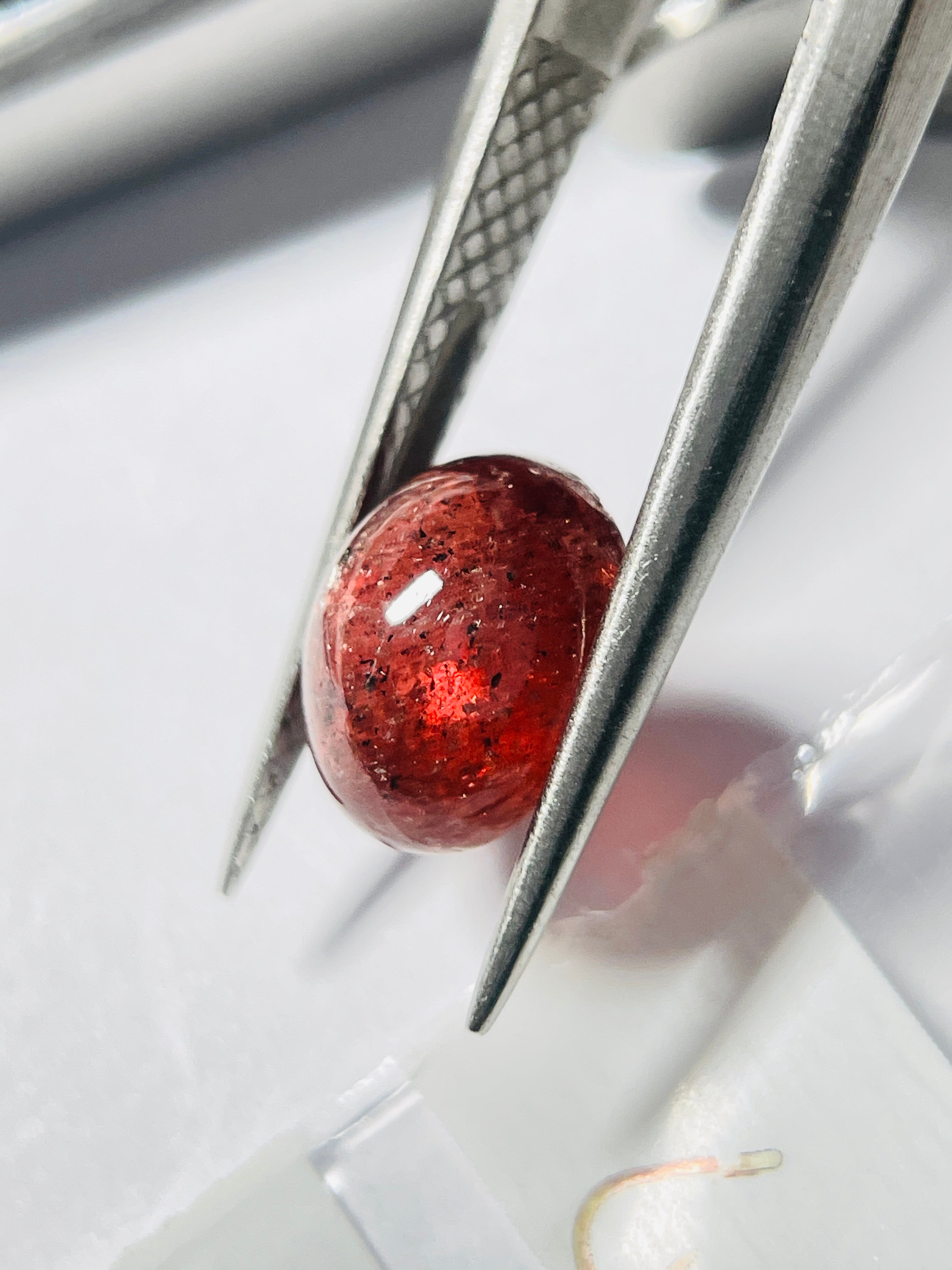 4.08Ct Red Sapphire Cabochon Umba Valley Tanzania. Untreated Unheated. Has A Moving Star But As