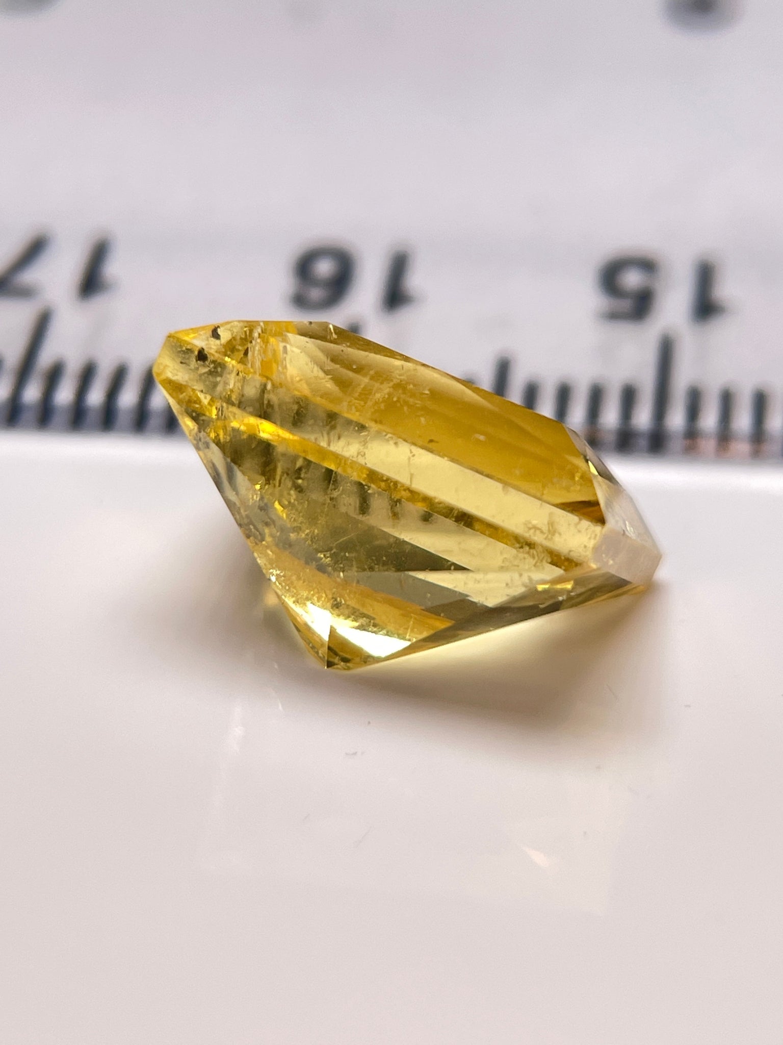 8.035Ct Vivid Intense Yellow Golden Danburite Tanzania Untreated Unheated. Slightly Included. Super