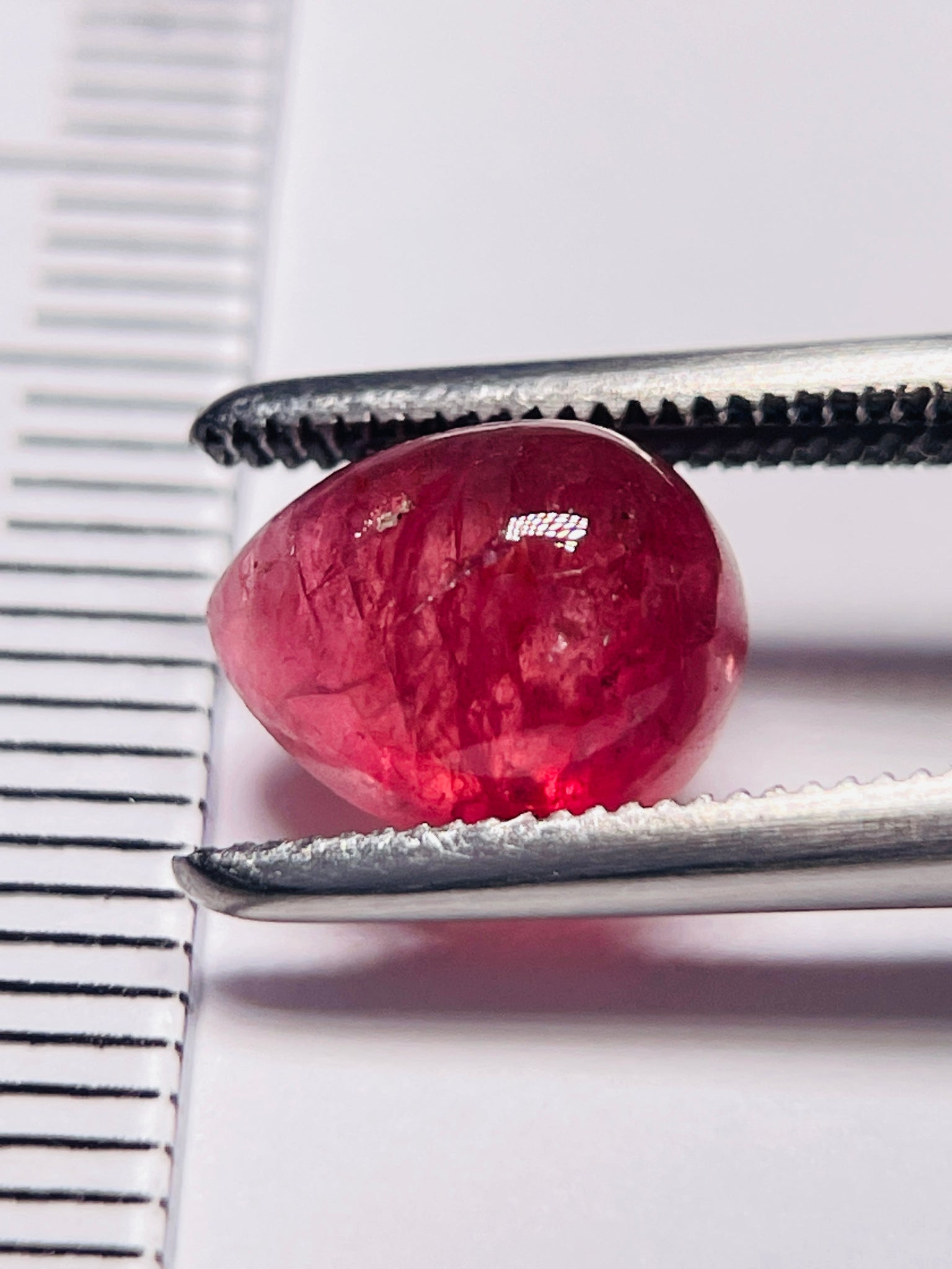 3.11Ct Sapphire Cabochon Umba Valley Tanzania. Untreated Unheated. Slight Indentation On The Surface