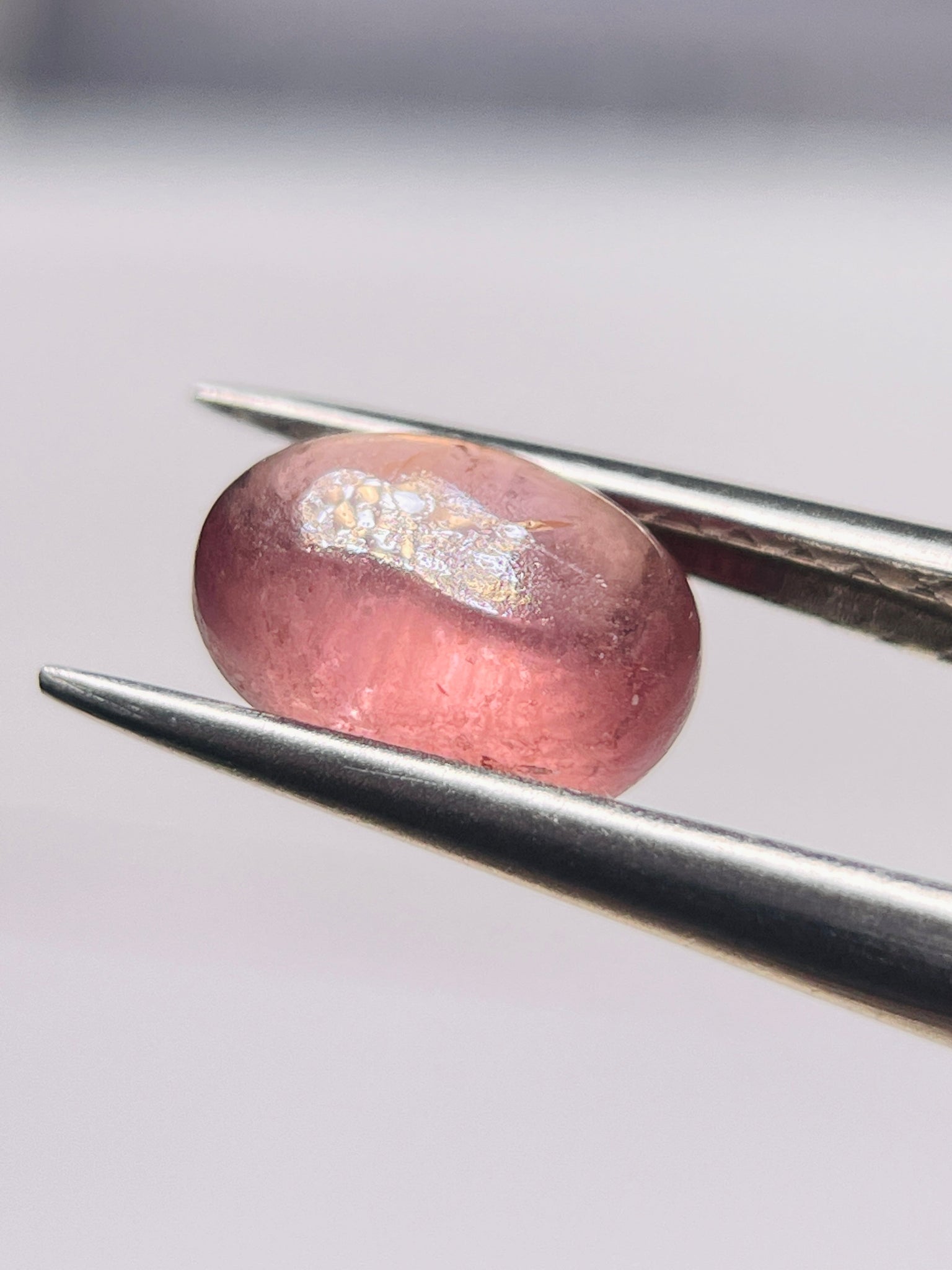 2.61Ct Umba Padparadscha Sapphire Cab Tanzania Untreated Unheated