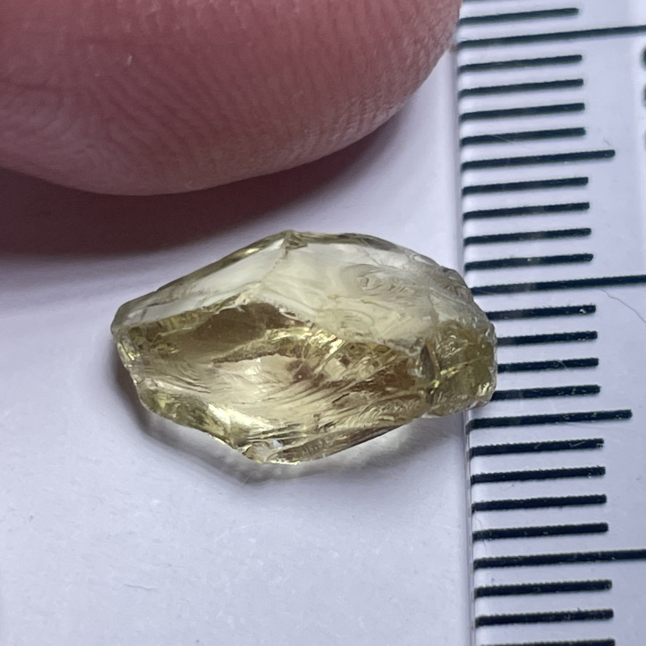 4.53Ct Yellow Tourmaline Crystal Vvs-If Tanzania Untreated Unheated. 12 X 7.5 5Mm