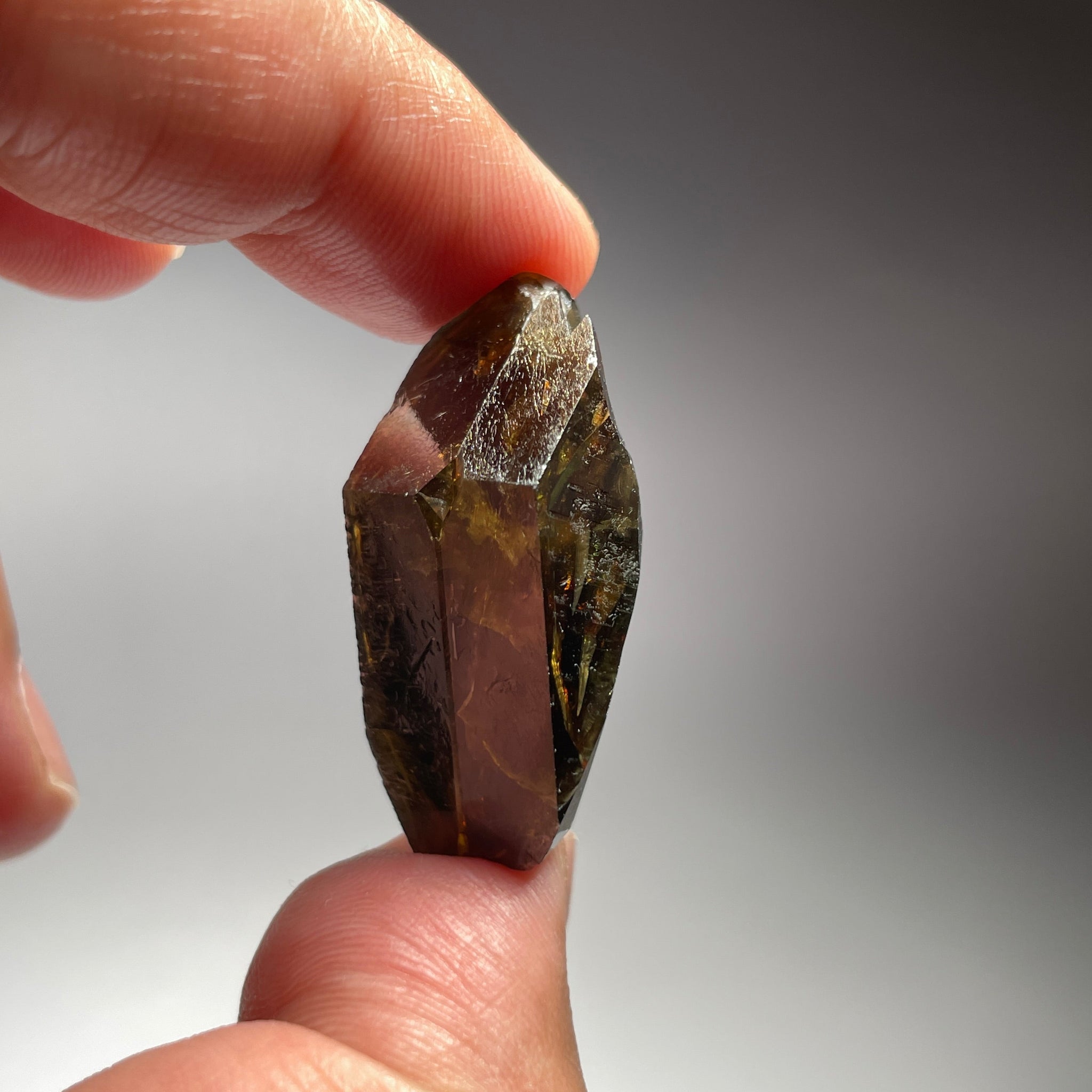 80.67Ct/16.13Gm Tanzanian Sphene Crystal Untreated Unheated. 38.4 X 15.5 19.6Mm Very High End Ultra