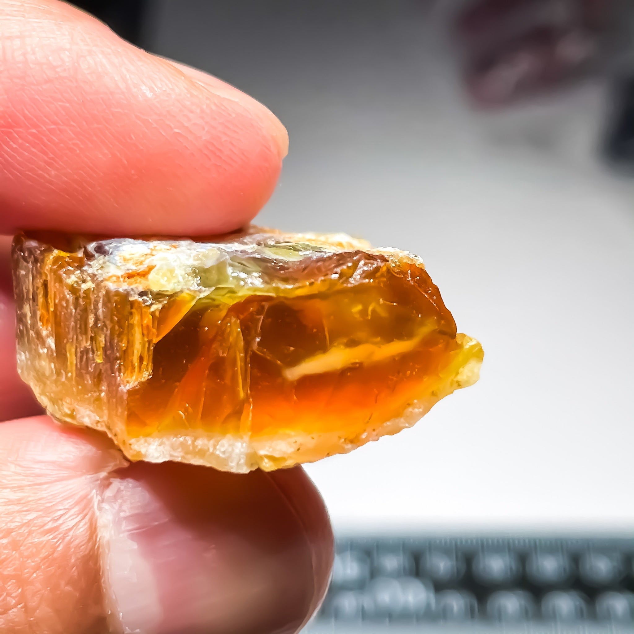 52.82Ct Opal Tanzania Untreated Unheated From A 1999 Deposit Chatoyant (Cats-Eye Effect) Has An