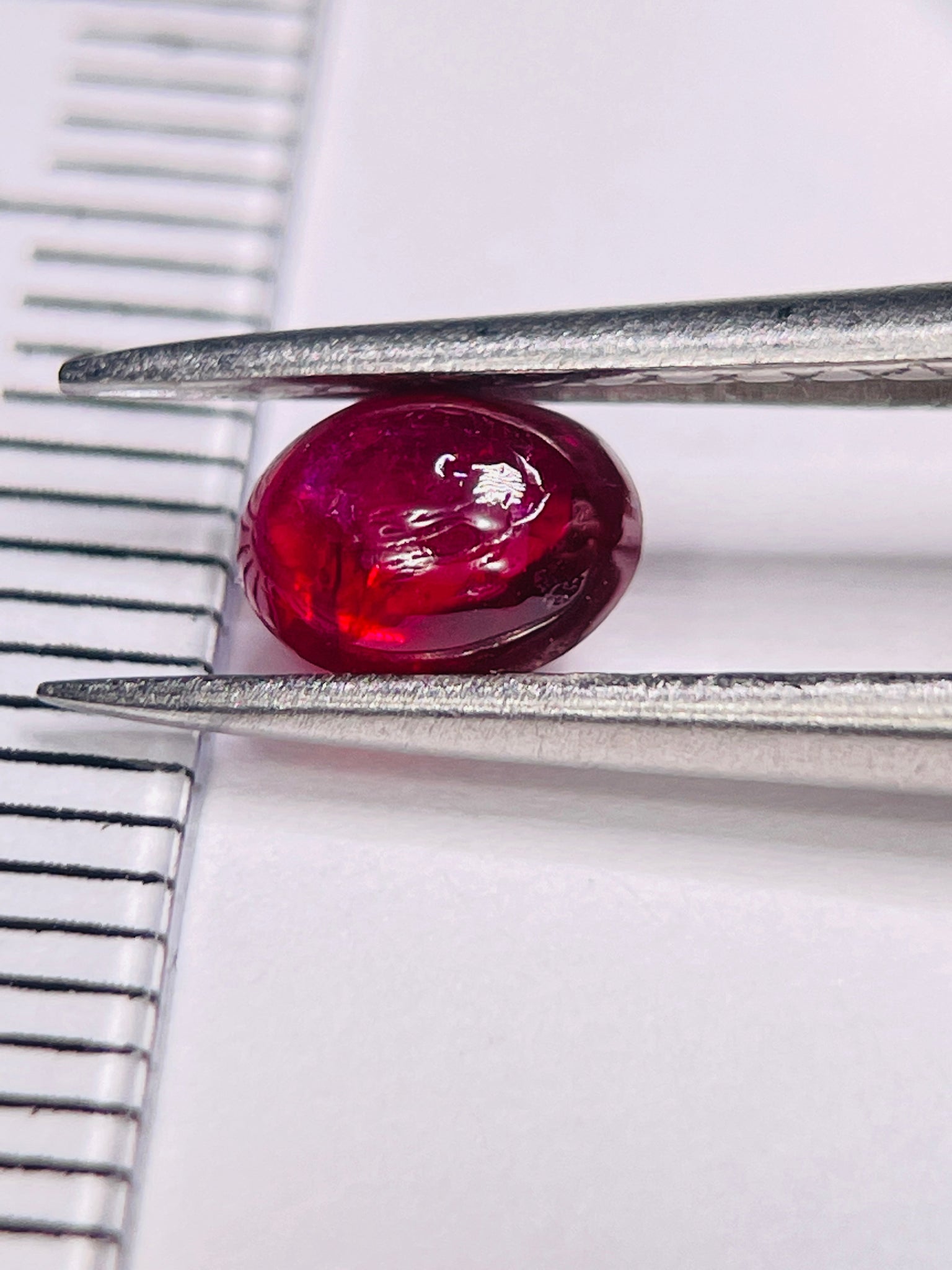 0.80Ct Ruby Cabochon Longido Mines Tanzania. Untreated Unheated