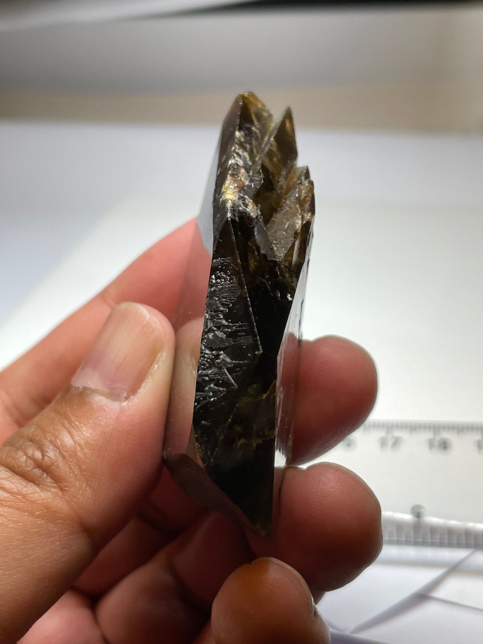 371.5Ct / 74.30Gm Tanzanian Sphene Crystal Untreated Unheated. 64.8 X 41.0 18.1Mm Very High End