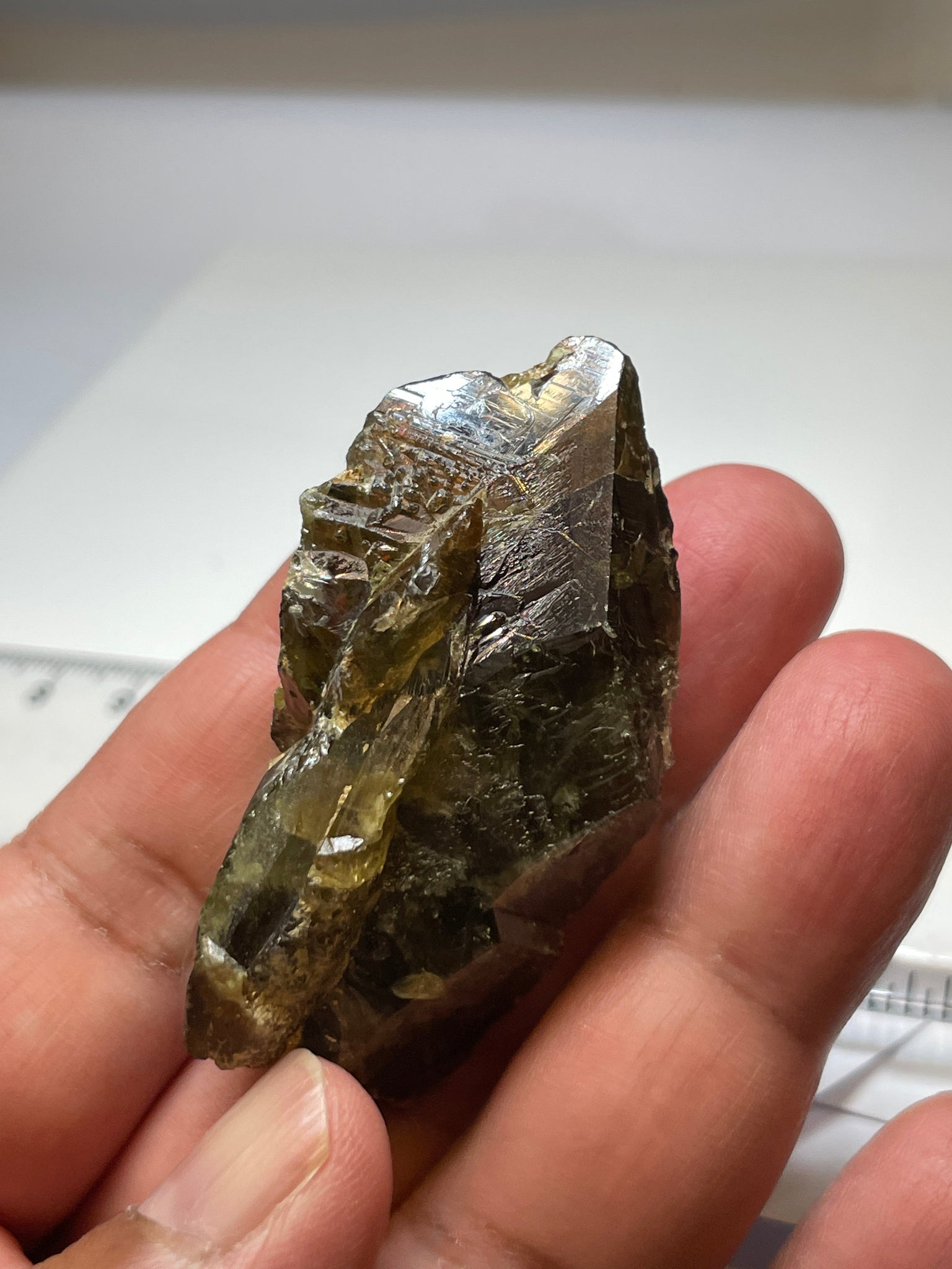 207.64Ct / 41.52Gm Tanzanian Sphene Crystal Untreated Unheated. 53.9 X 28.2 19.1Mm Very High End