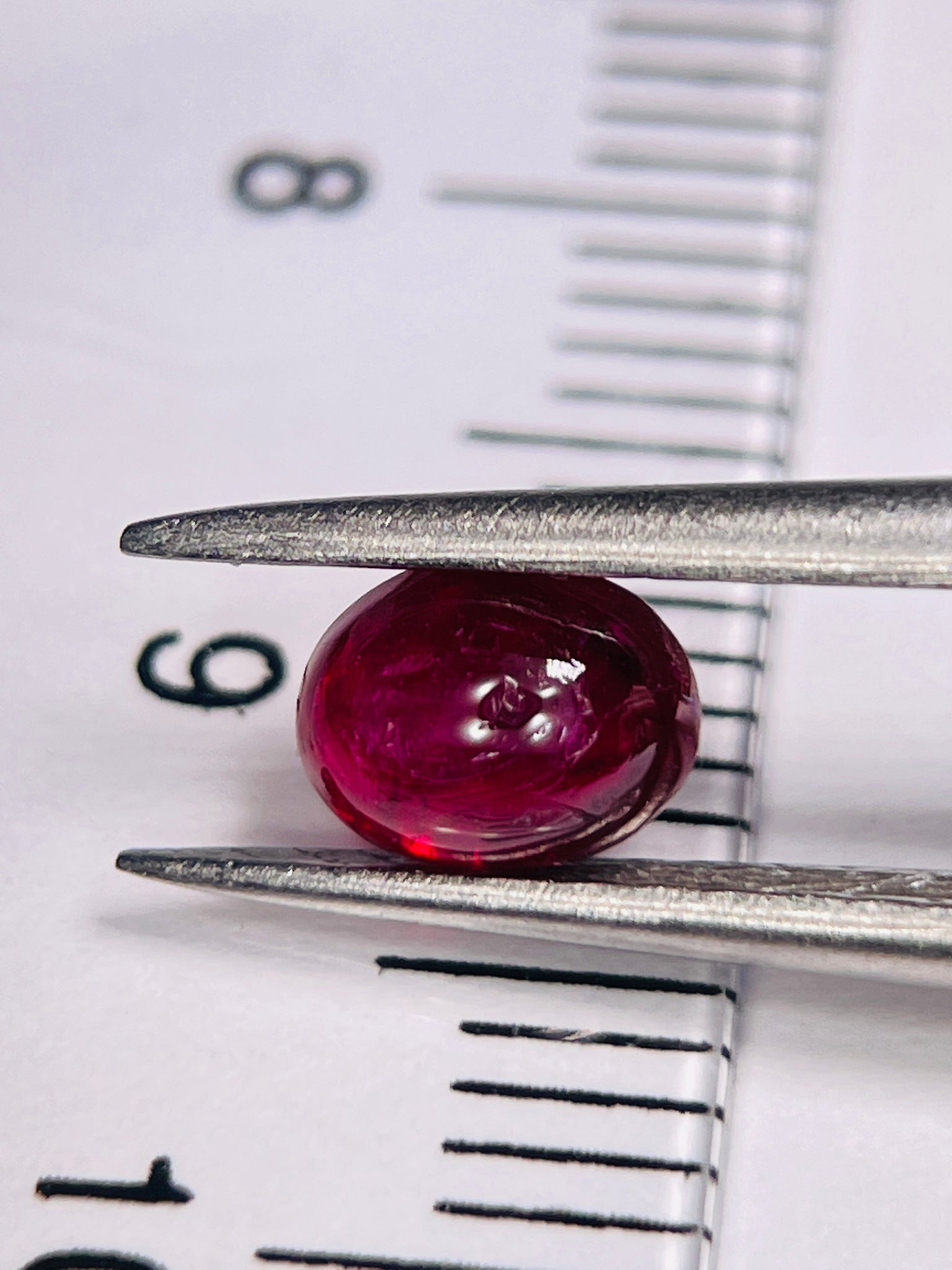0.80Ct Ruby Cabochon Longido Mines Tanzania. Untreated Unheated