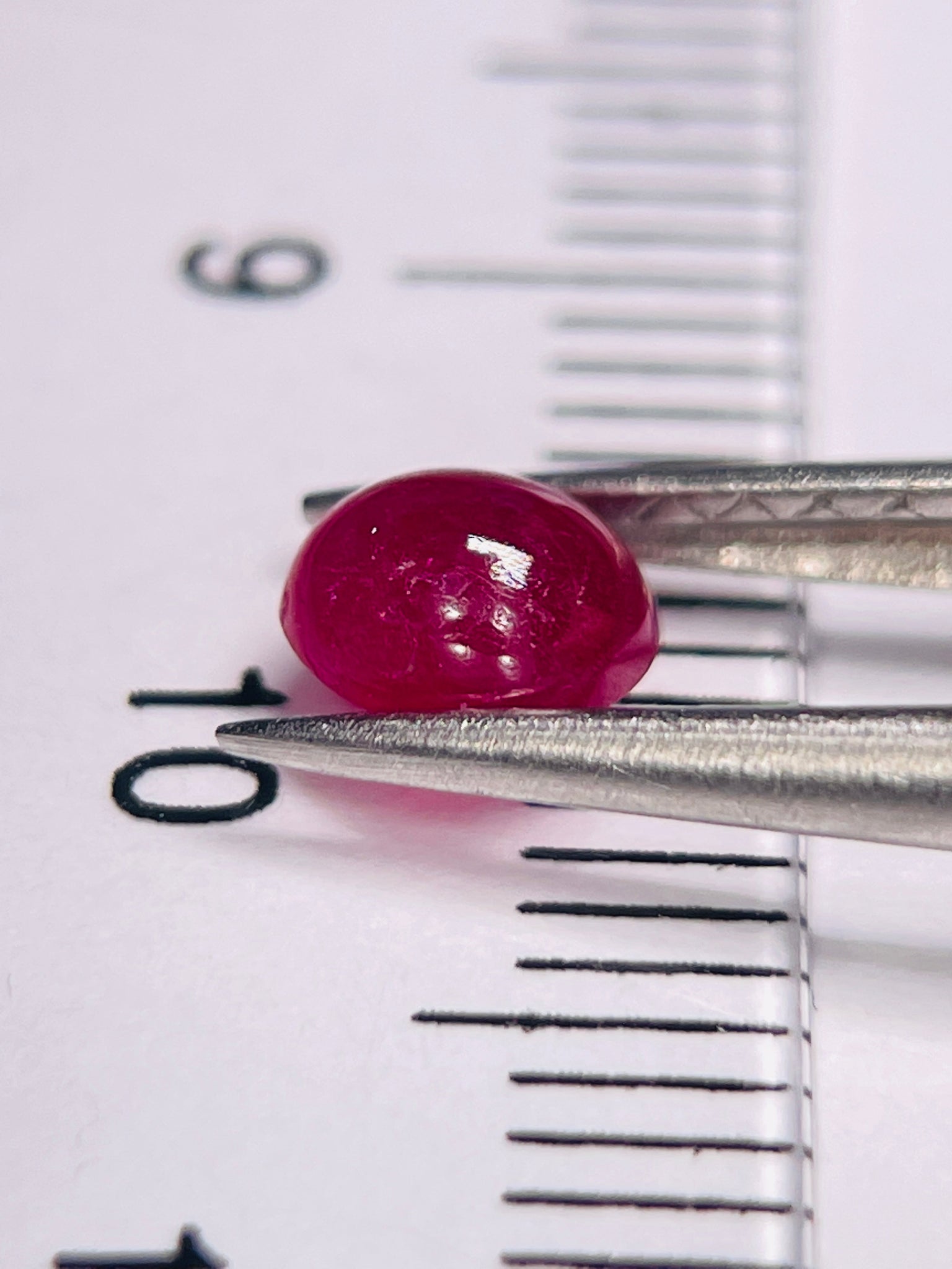 0.69Ct Ruby Cabochon Longido Mines Tanzania. Untreated Unheated