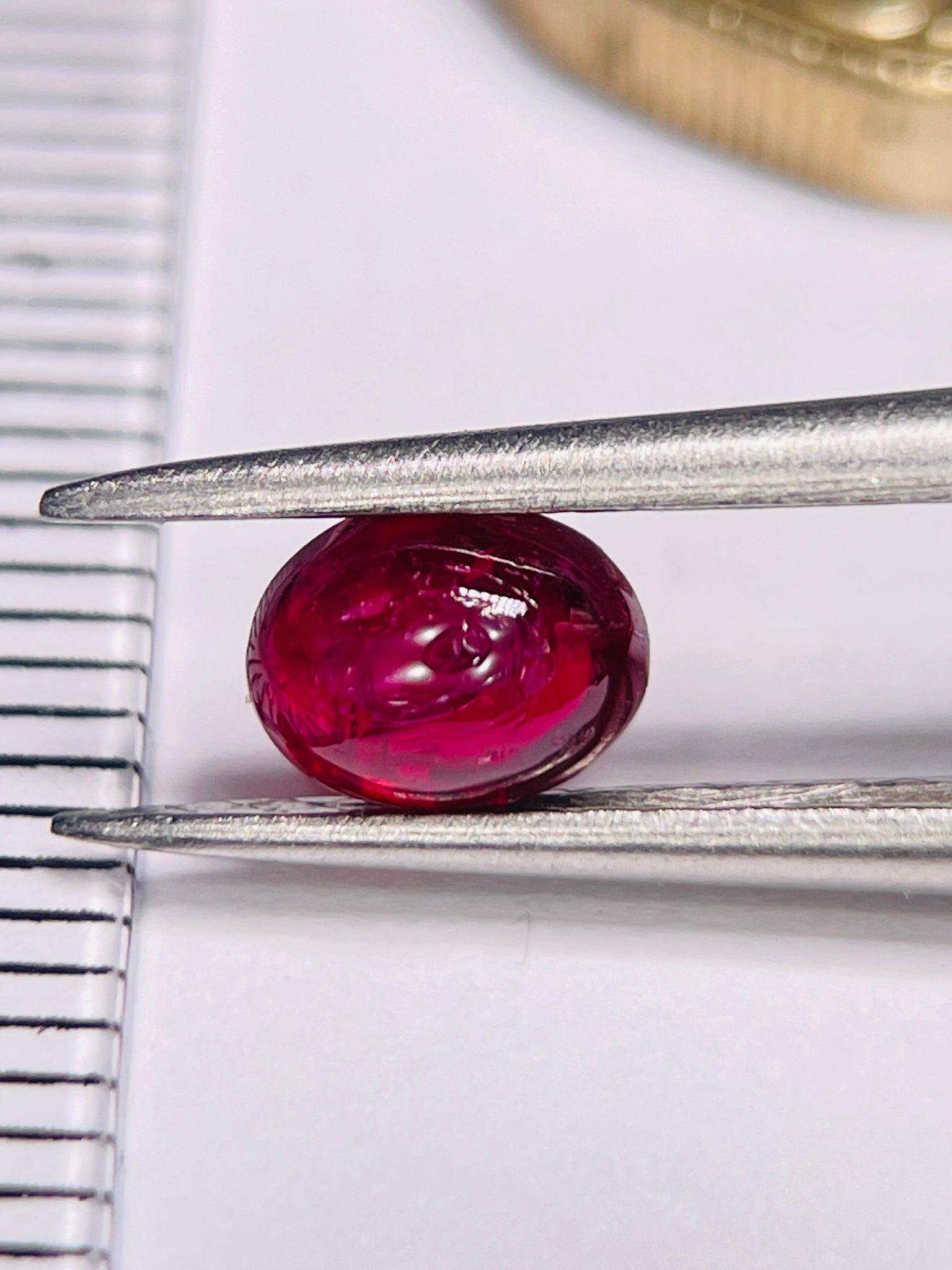 0.80Ct Ruby Cabochon Longido Mines Tanzania. Untreated Unheated