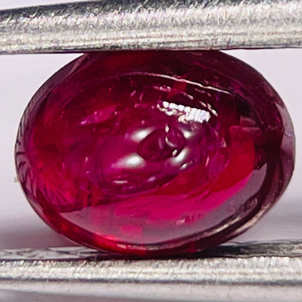 0.80Ct Ruby Cabochon Longido Mines Tanzania. Untreated Unheated