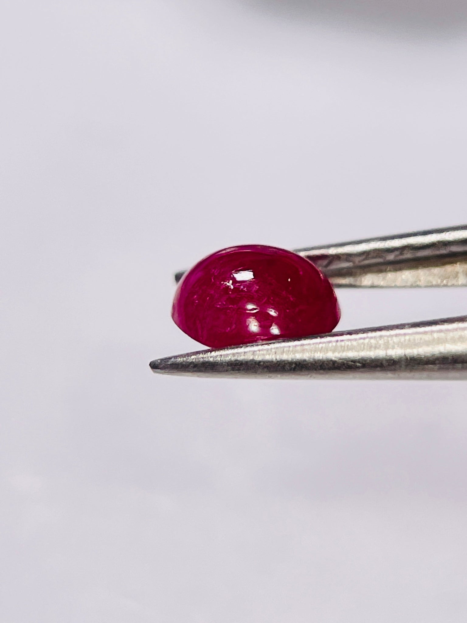 0.69Ct Ruby Cabochon Longido Mines Tanzania. Untreated Unheated