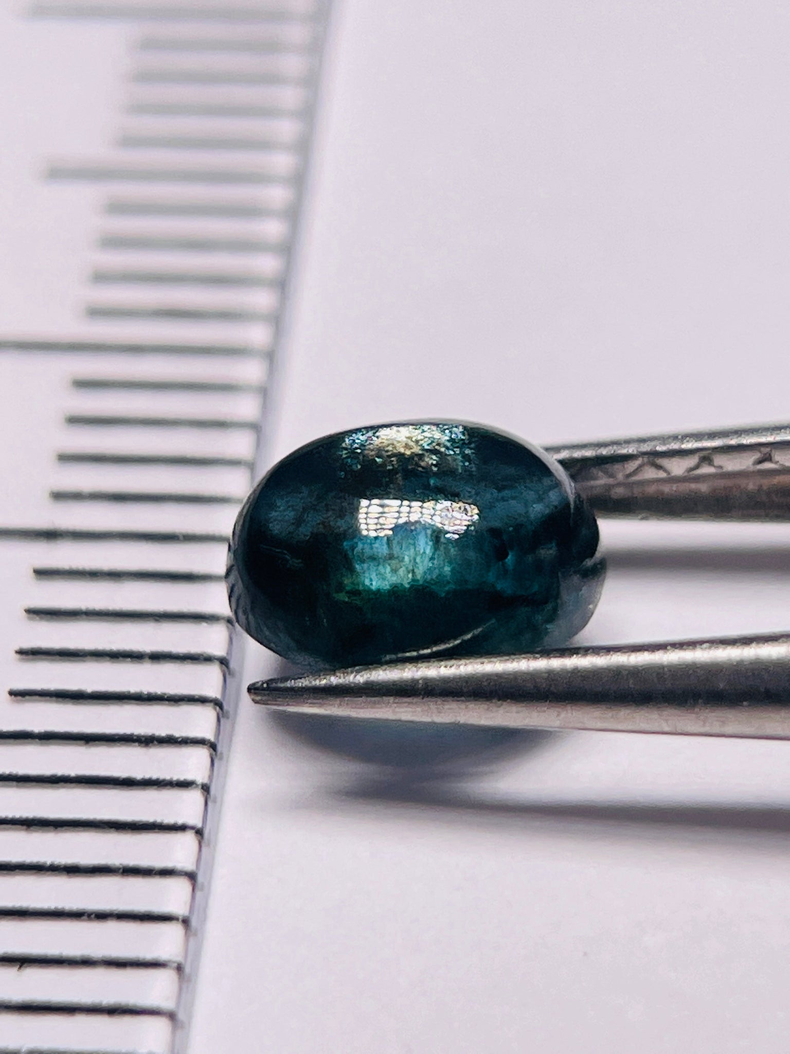 1.30Ct Sapphire Cabochon Seems To Have A Moving Star But As Point Umba Valley Tanzania. Untreated