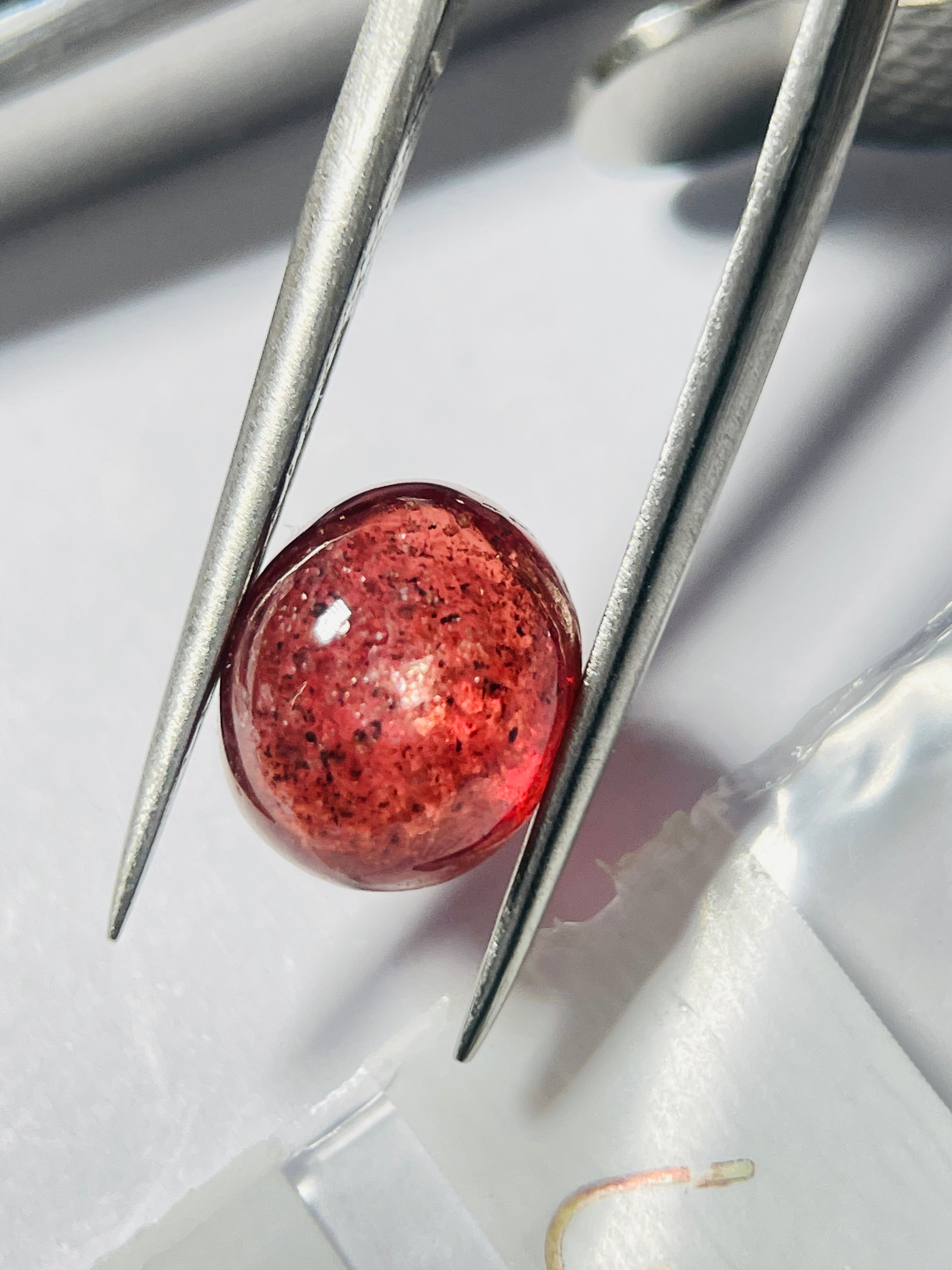 4.08Ct Red Sapphire Cabochon Umba Valley Tanzania. Untreated Unheated. Has A Moving Star But As