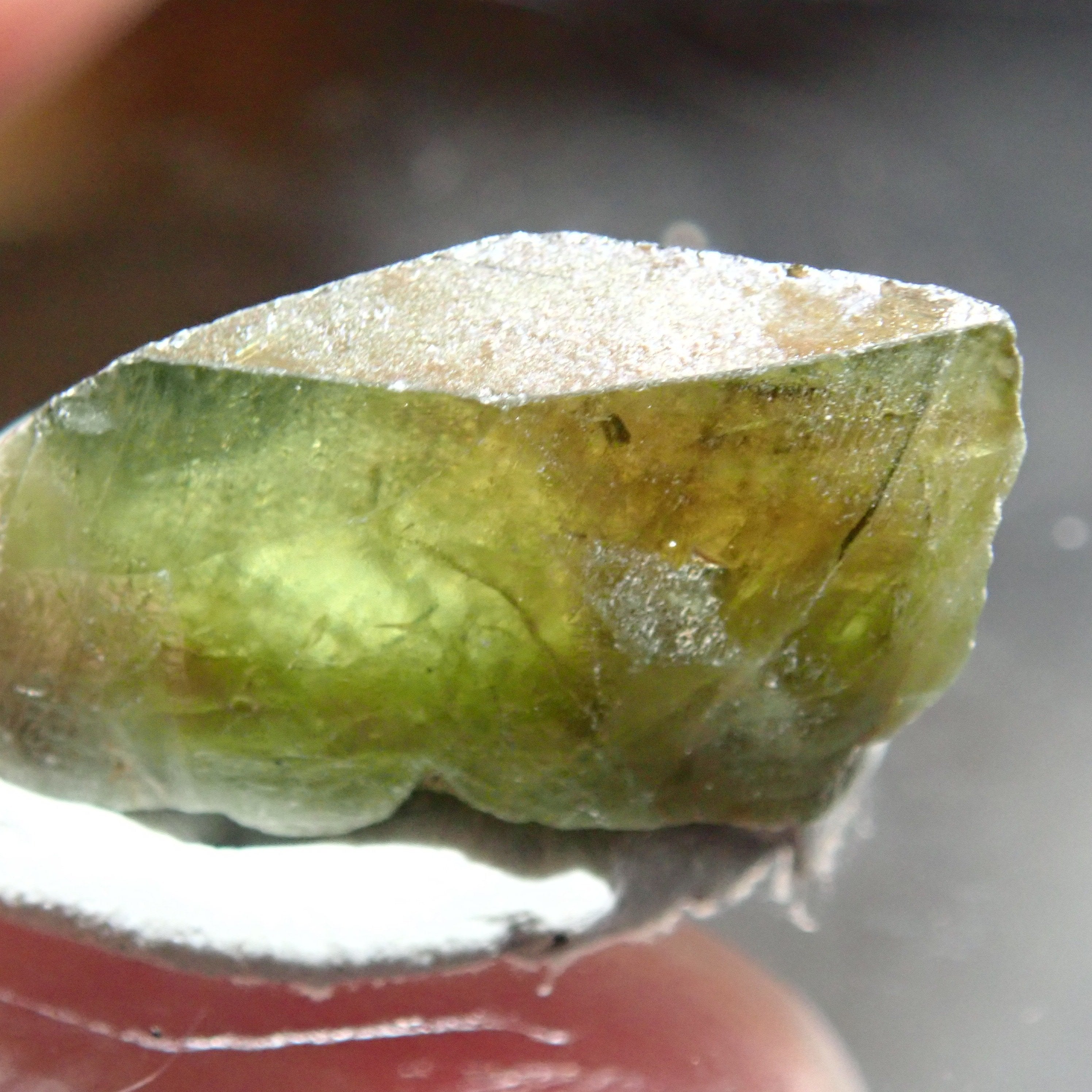 8.87Ct Chrome Sphene Crystal Tanzania Very Rare Faceting Grade