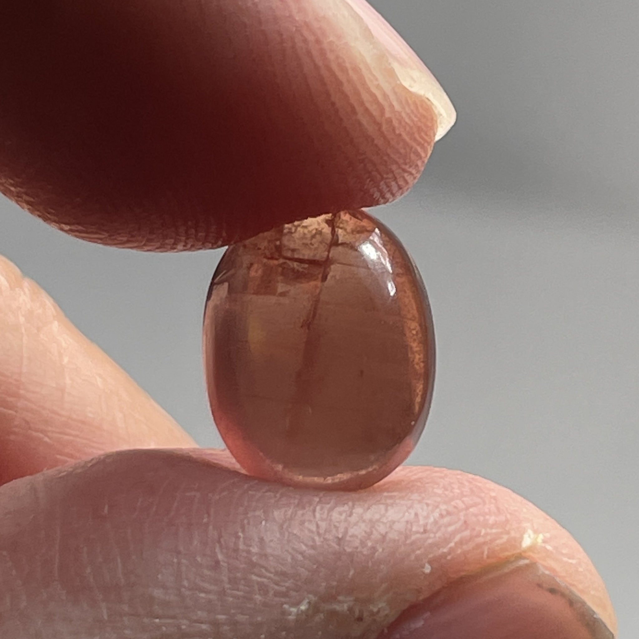 6.57Ct Padparadscha Sapphire Cabochon Tanzania Untreated Unheated. 11 X 8.2 5 Mm