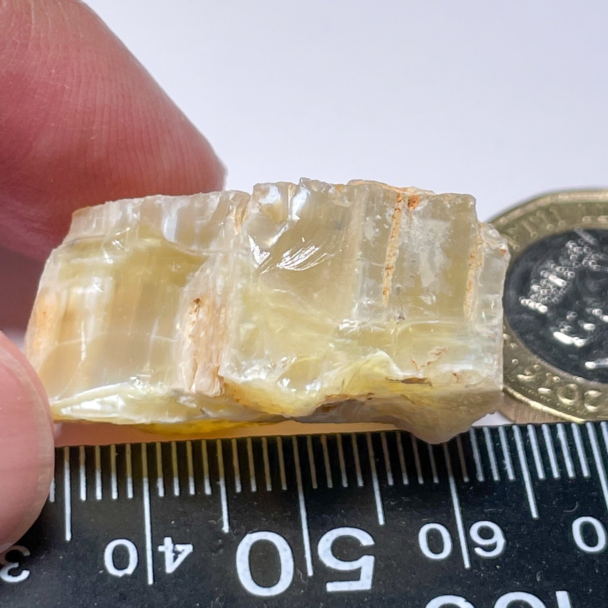 52.01Ct Opal Tanzania Untreated Unheated From A 1999 Deposit Chatoyant (White Pearly Cats-Eye