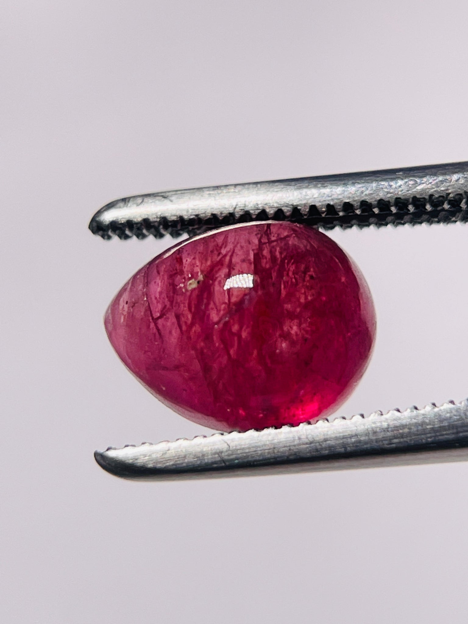 3.11Ct Sapphire Cabochon Umba Valley Tanzania. Untreated Unheated. Slight Indentation On The Surface