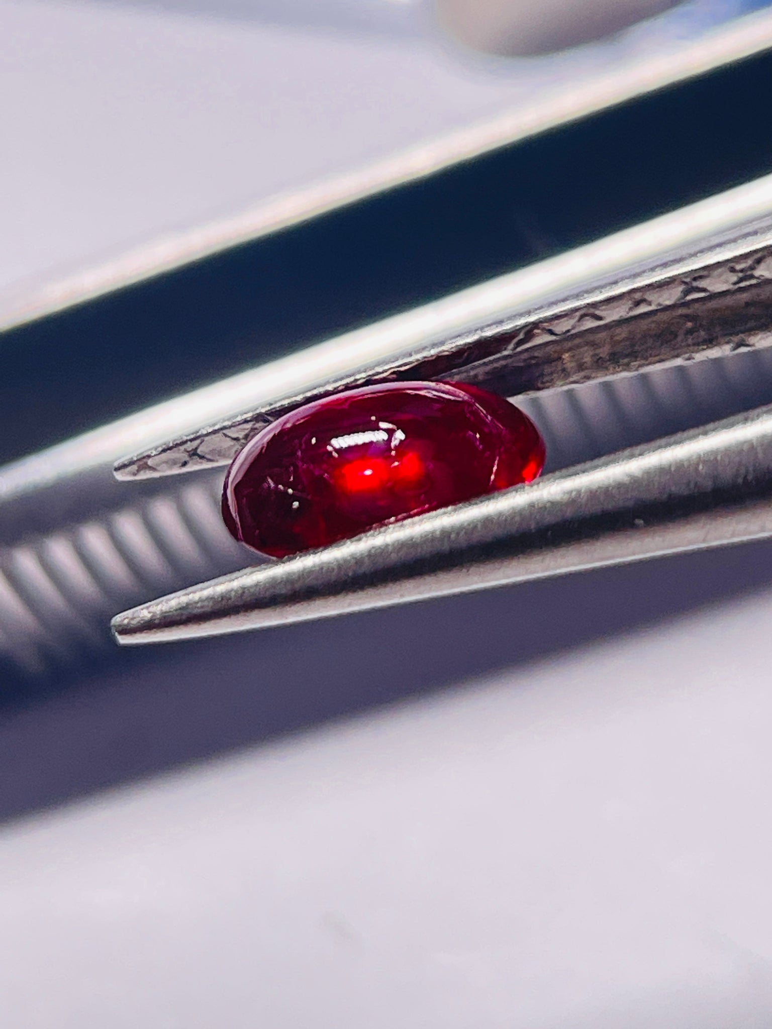 0.85Ct Ruby Cabochon Longido Mines Tanzania. Untreated Unheated