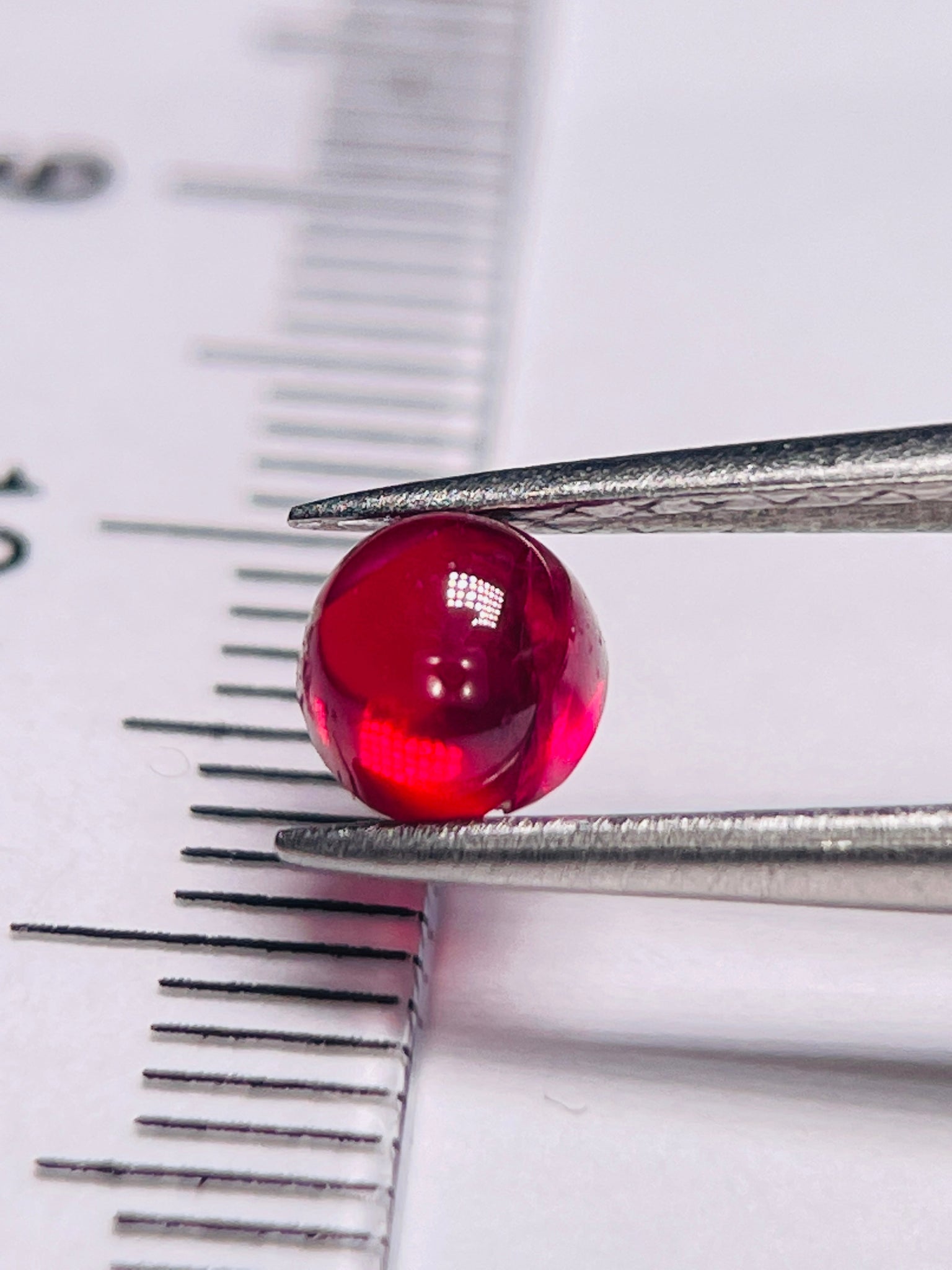 0.74Ct Ruby Cabochon Longido Mines Tanzania. Untreated Unheated