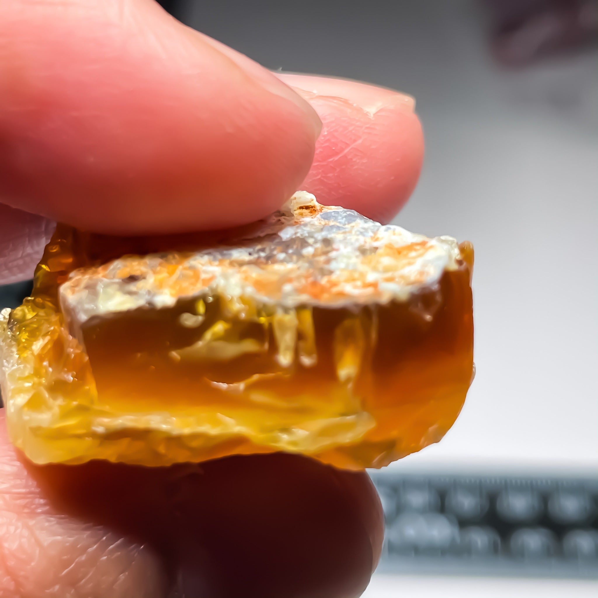 52.82Ct Opal Tanzania Untreated Unheated From A 1999 Deposit Chatoyant (Cats-Eye Effect) Has An