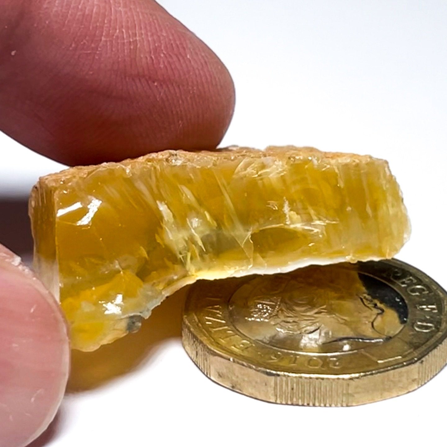 46.74Ct Opal Tanzania Untreated Unheated From A 1999 Deposit Chatoyant (Pearly Cats-Eye Effect)