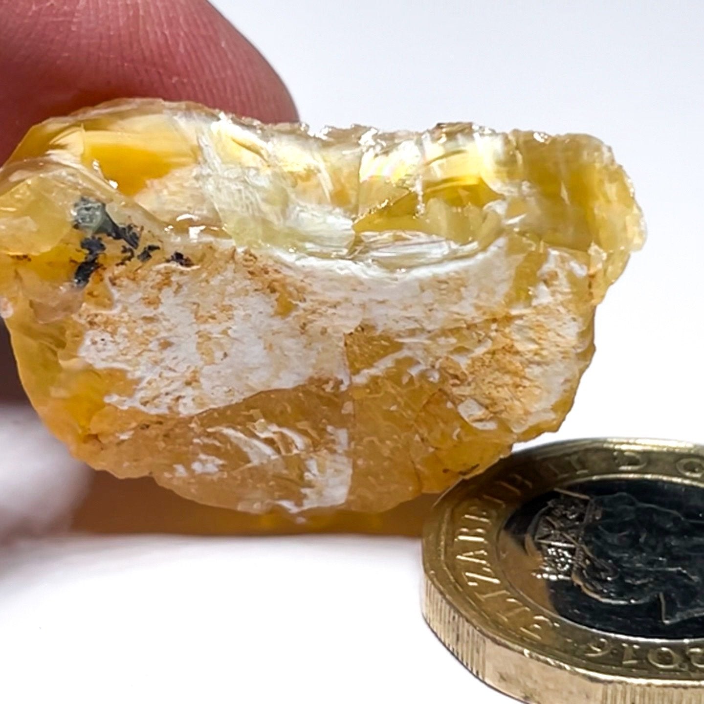 46.74Ct Opal Tanzania Untreated Unheated From A 1999 Deposit Chatoyant (Pearly Cats-Eye Effect)