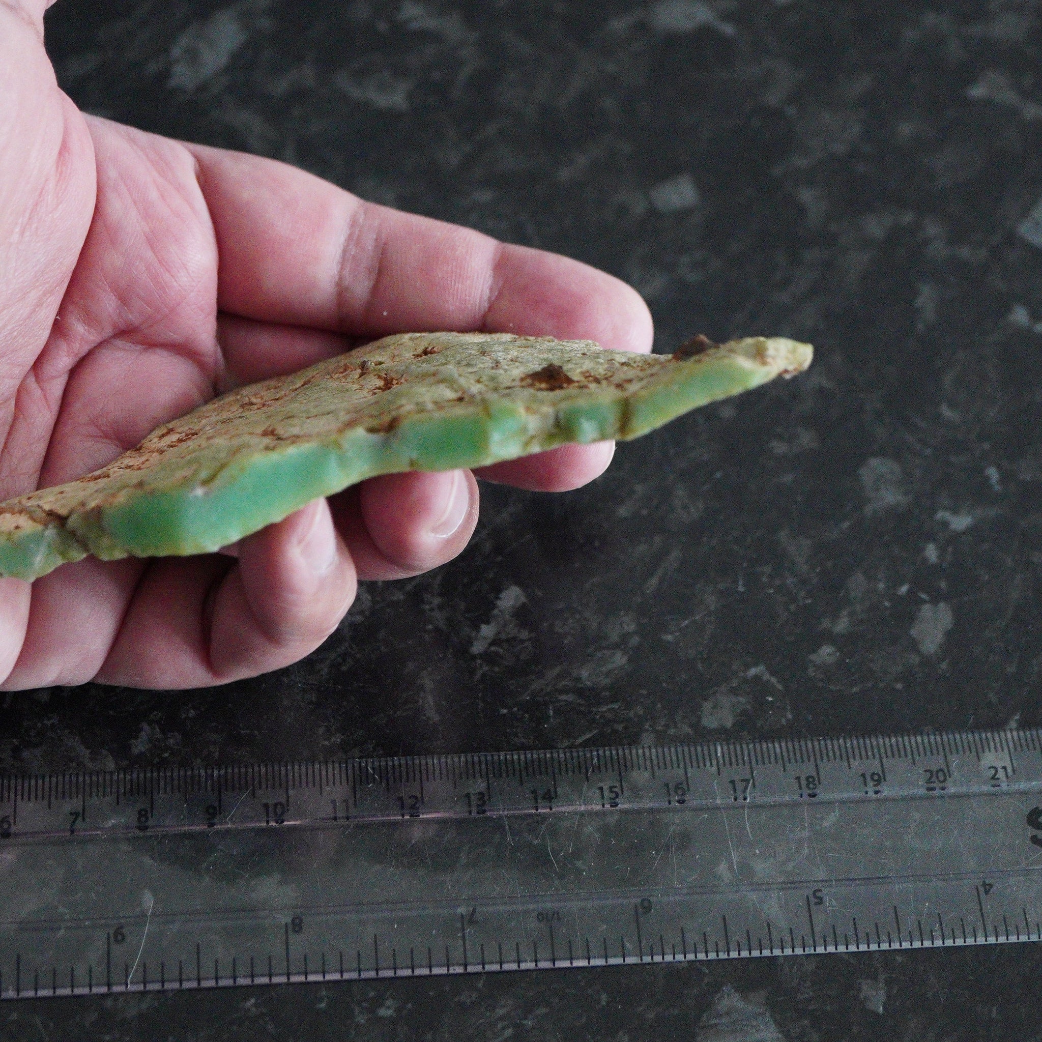 90.80Gm Flattish Chrsoprase Tanzania