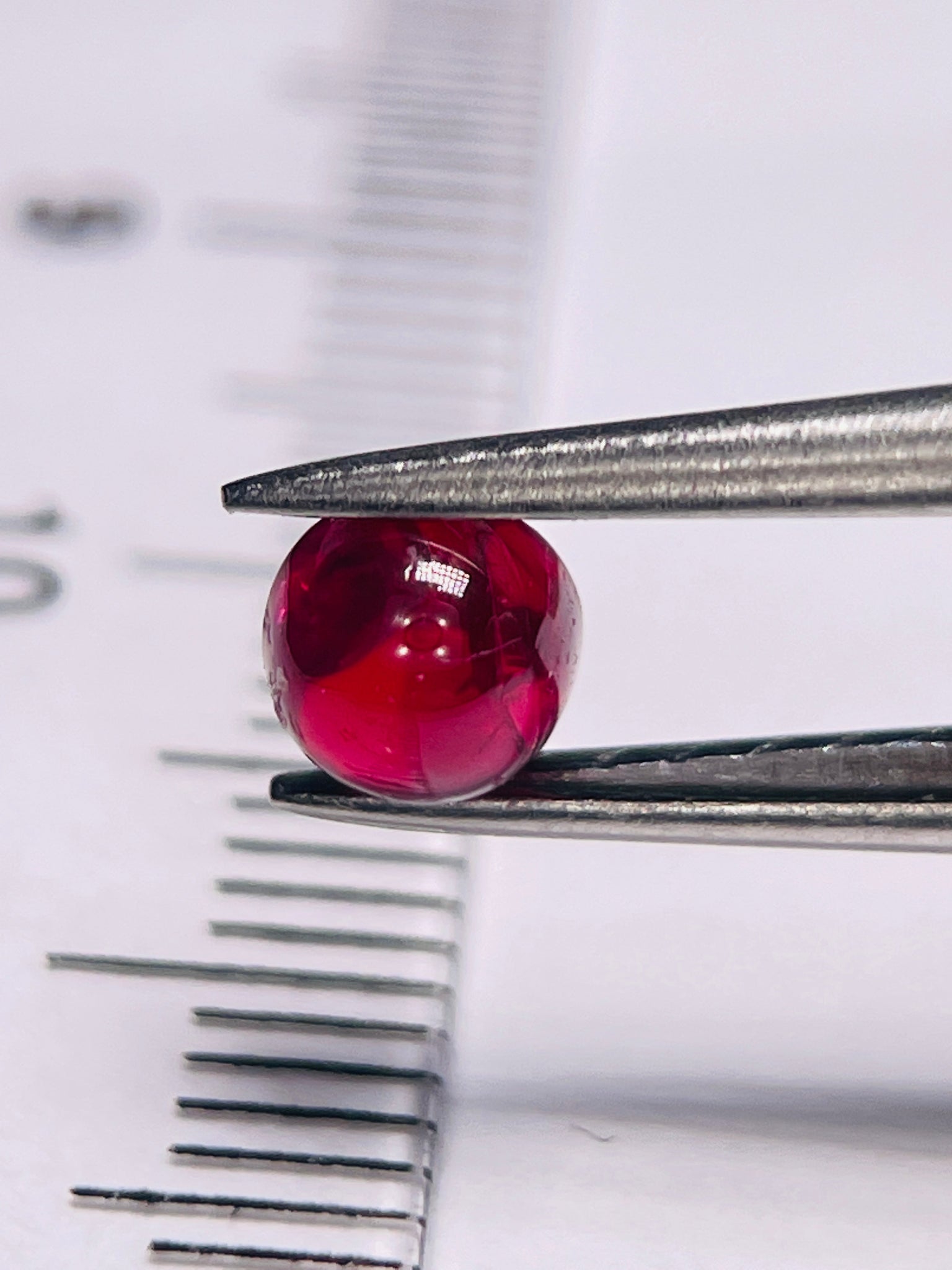 0.74Ct Ruby Cabochon Longido Mines Tanzania. Untreated Unheated