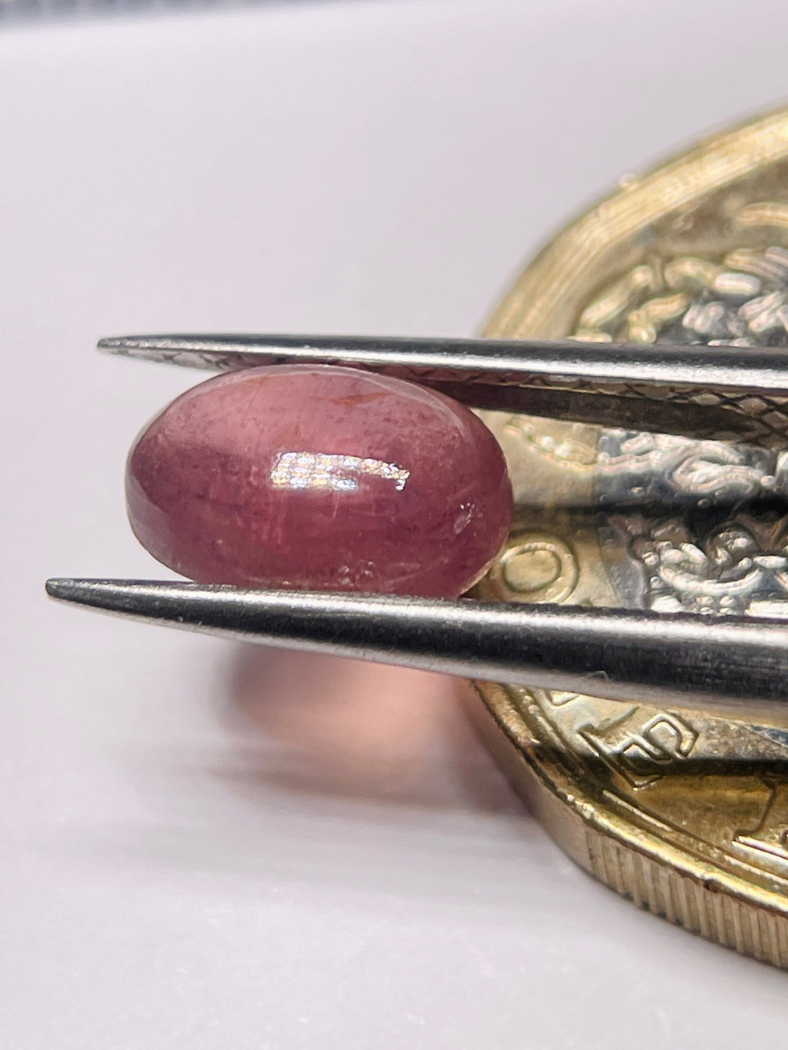 2.61Ct Umba Padparadscha Sapphire Cab Tanzania Untreated Unheated