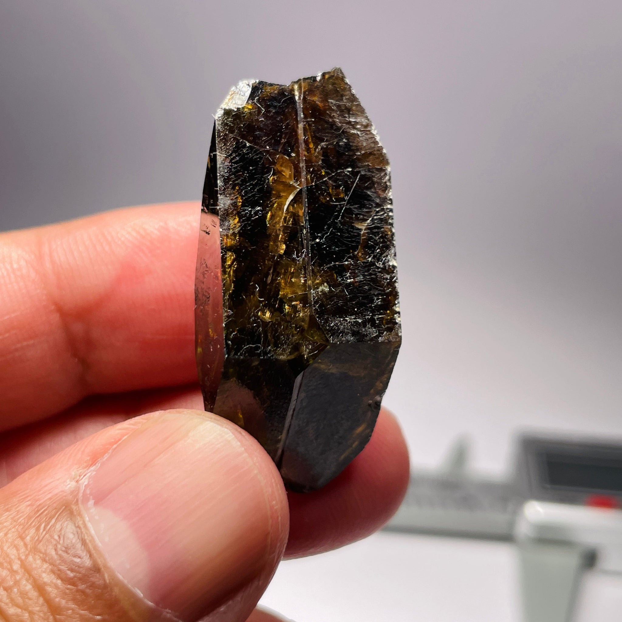 80.67Ct/16.13Gm Tanzanian Sphene Crystal Untreated Unheated. 38.4 X 15.5 19.6Mm Very High End Ultra