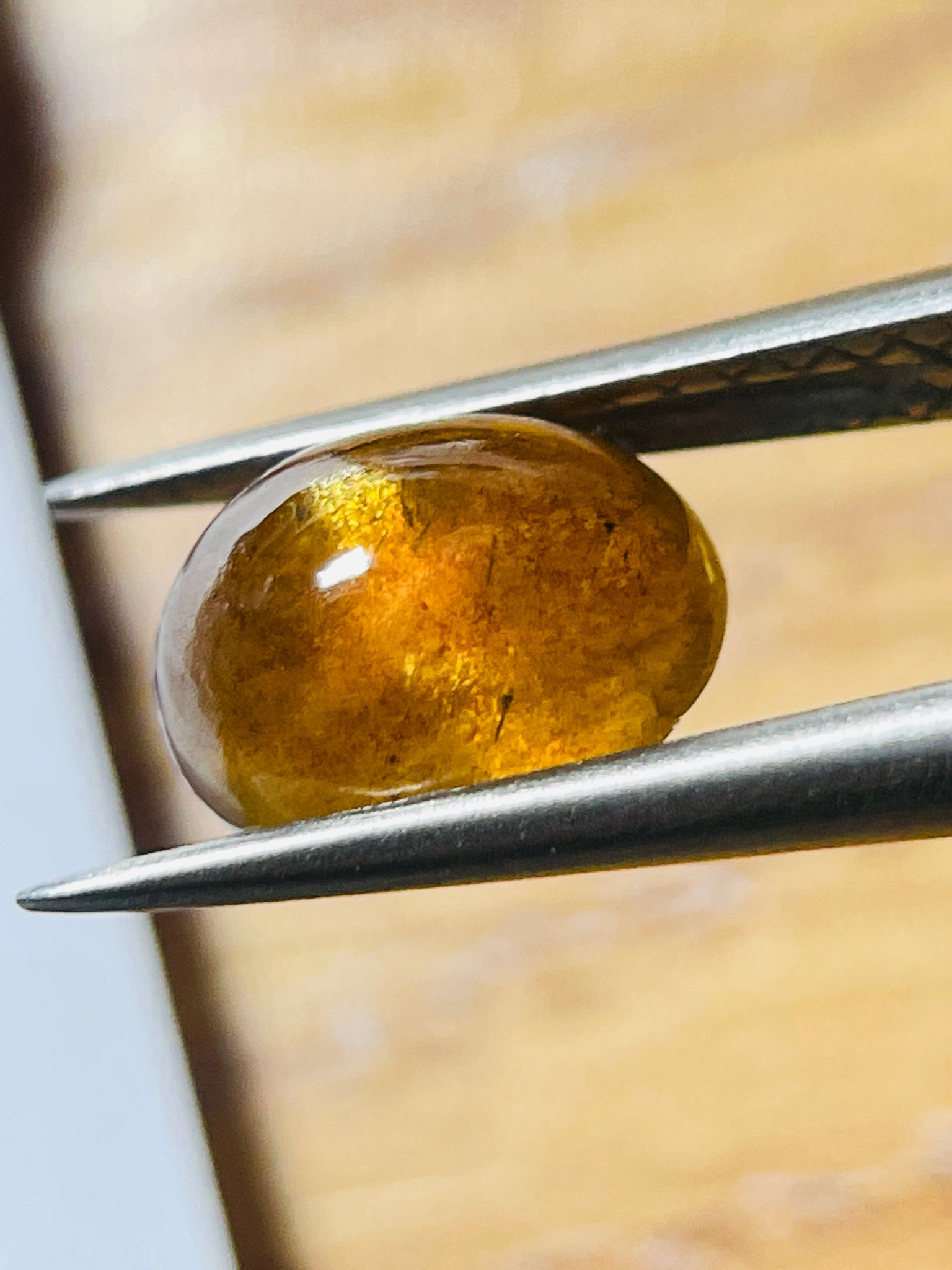 3.33Ct Sapphire Cabochon Seems To Have A Moving Star But As Point Umba Valley Tanzania. Untreated