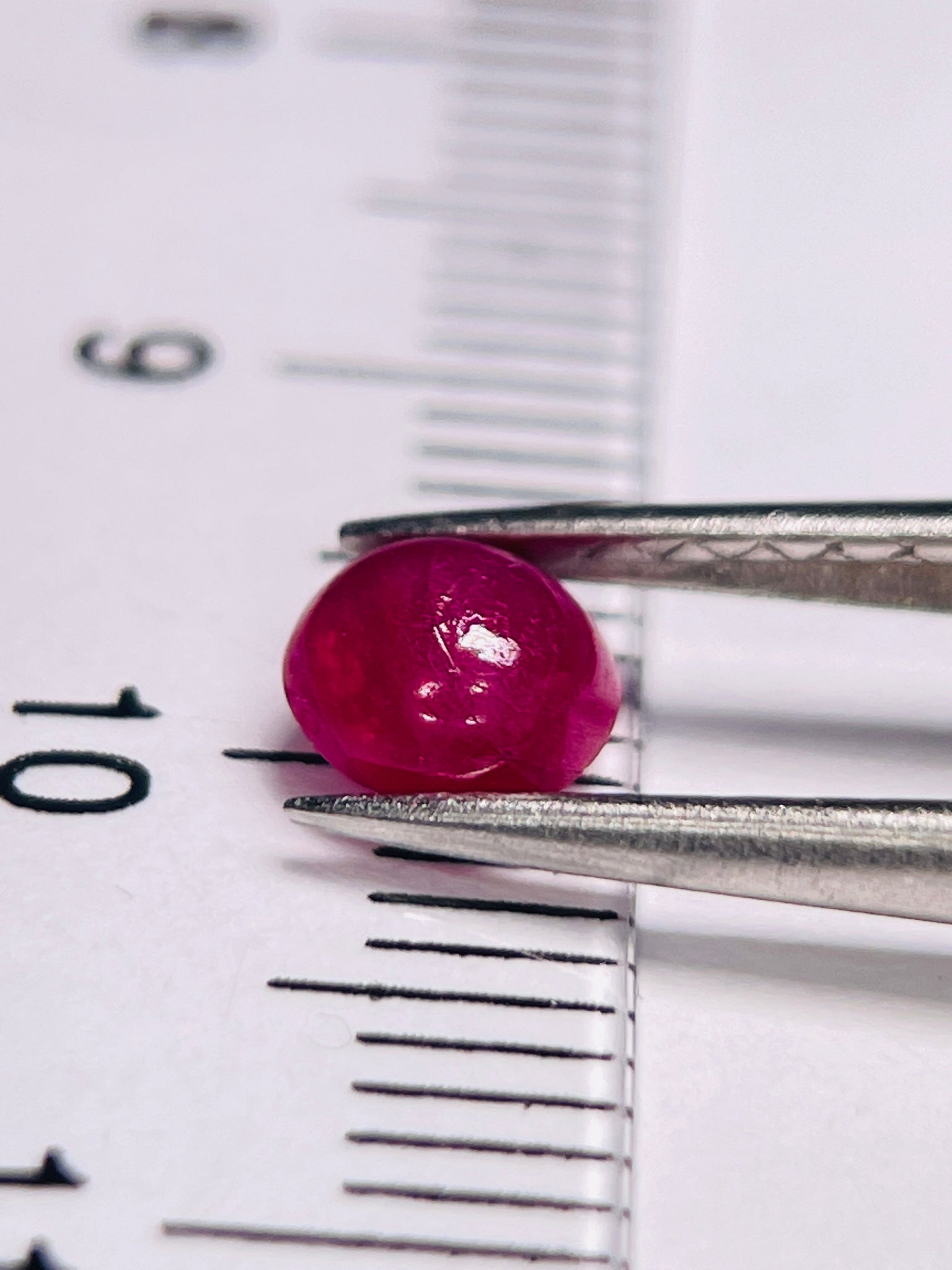0.55Ct Ruby Cabochon Longido Mines Tanzania. Untreated Unheated