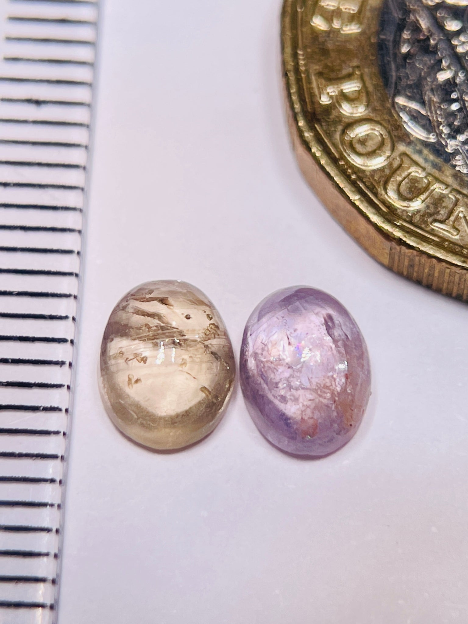 2.62Ct Sapphire Cabochon Pair Umba Valley Tanzania. Untreated Unheated