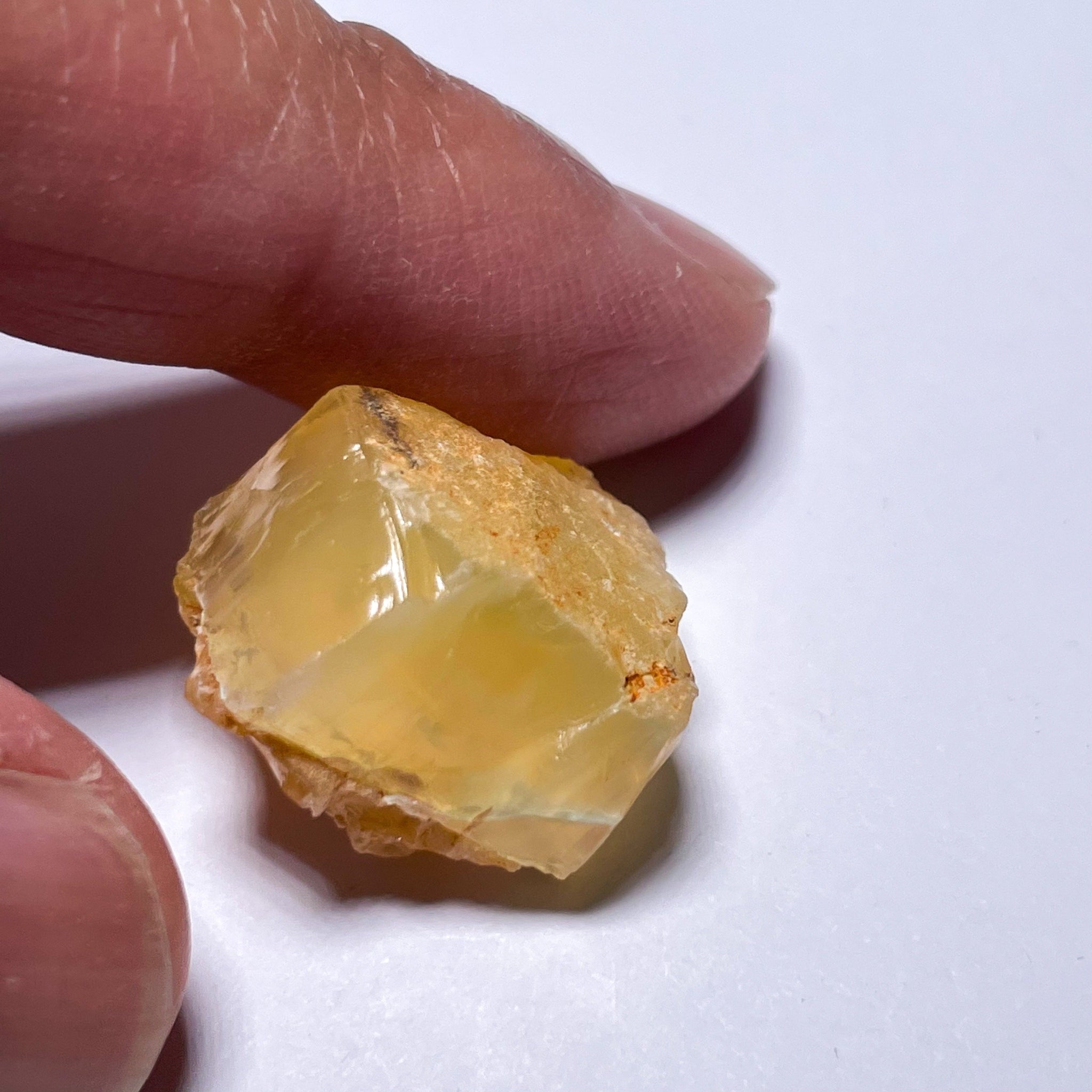 24.44Ct Opal Tanzania Untreated Unheated From A 1999 Deposit Chatoyant (White Pearly Cats-Eye