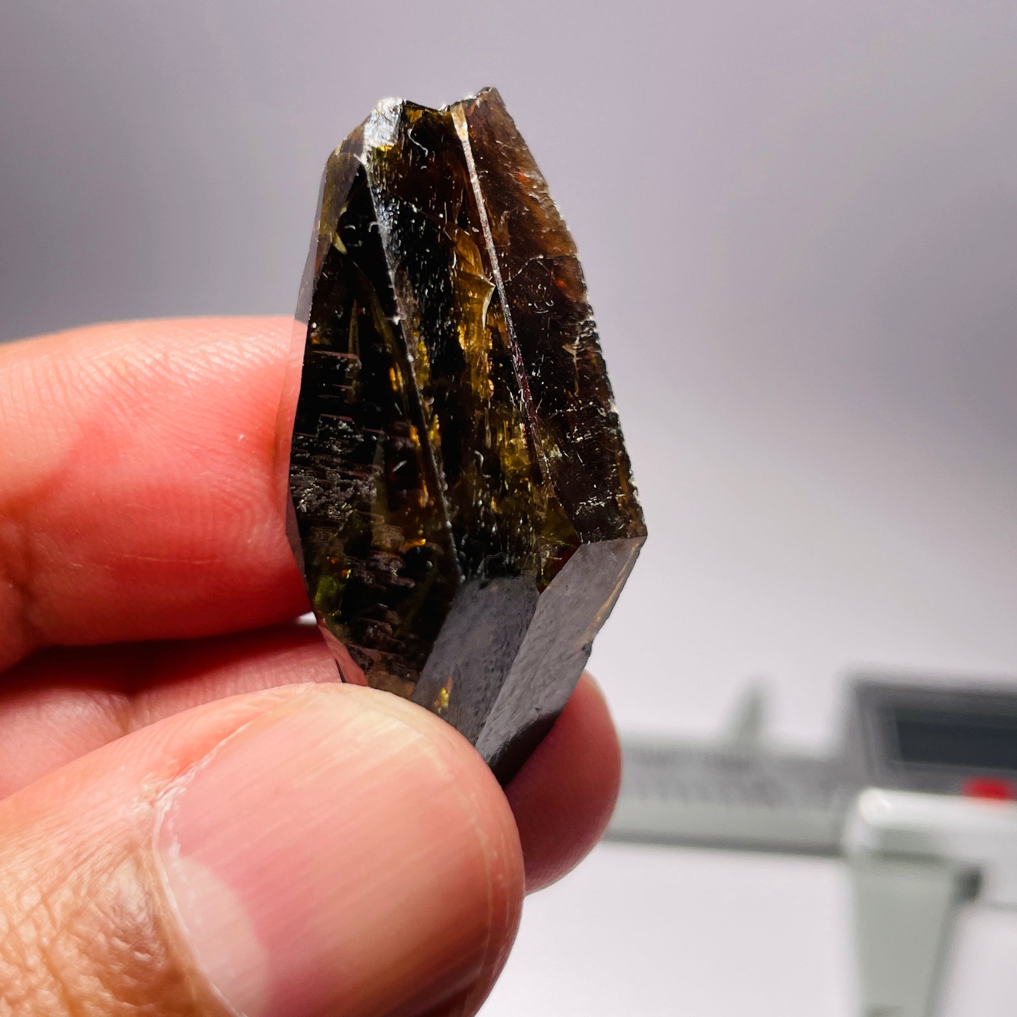 80.67Ct/16.13Gm Tanzanian Sphene Crystal Untreated Unheated. 38.4 X 15.5 19.6Mm Very High End Ultra