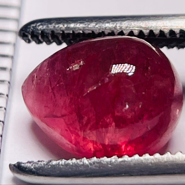 3.11Ct Sapphire Cabochon Umba Valley Tanzania. Untreated Unheated. Slight Indentation On The Surface