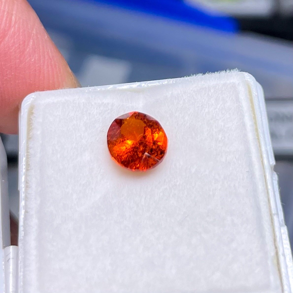1.60Ct Orange Grossular Garnet Tanzania Untreated Unheated