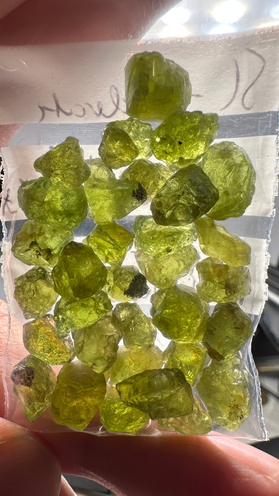 84.40Ct Ethiopian Peridot. 1.58Ct To 4.78. Slight Moderate Inclusions