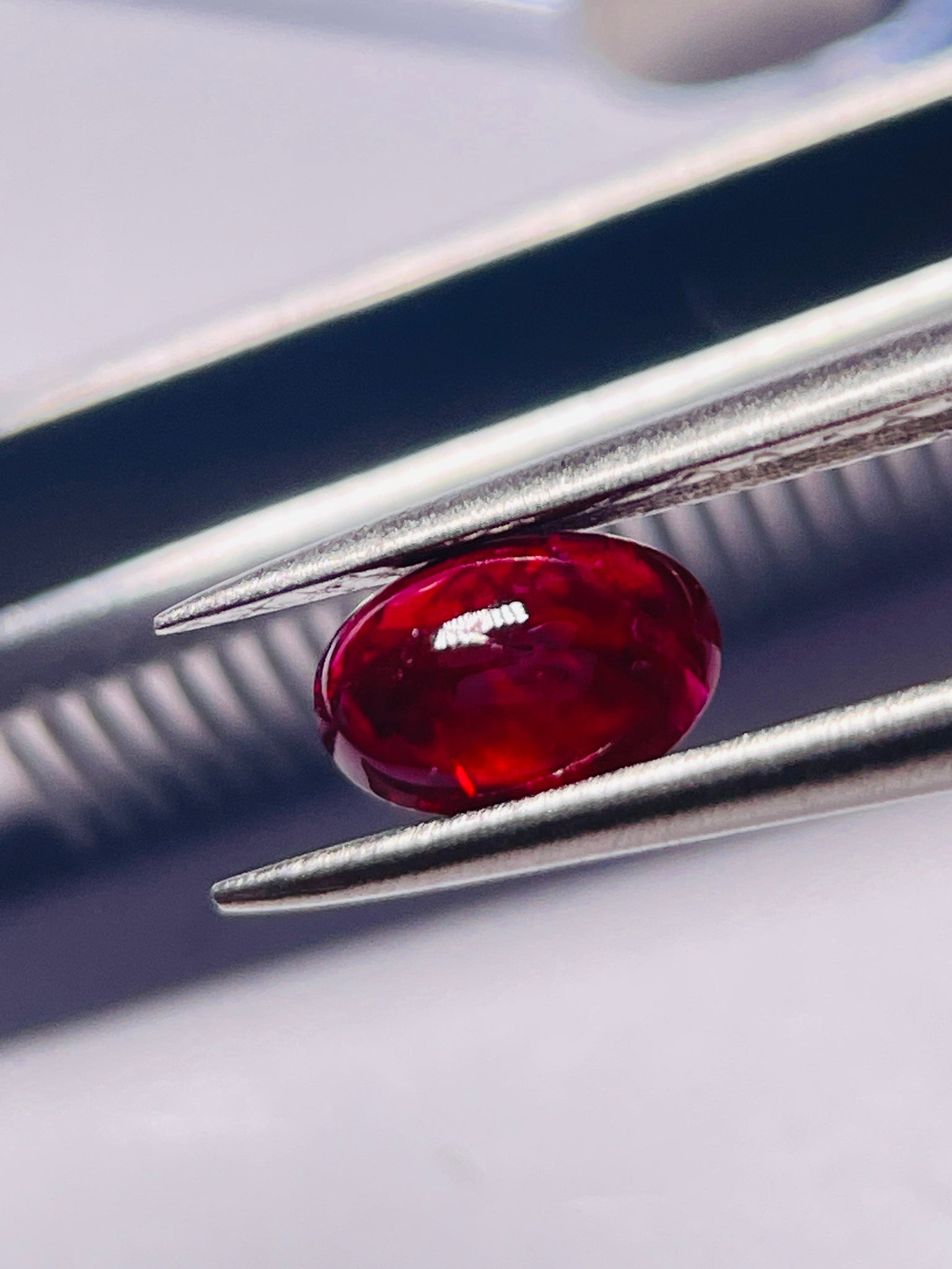 0.85Ct Ruby Cabochon Longido Mines Tanzania. Untreated Unheated