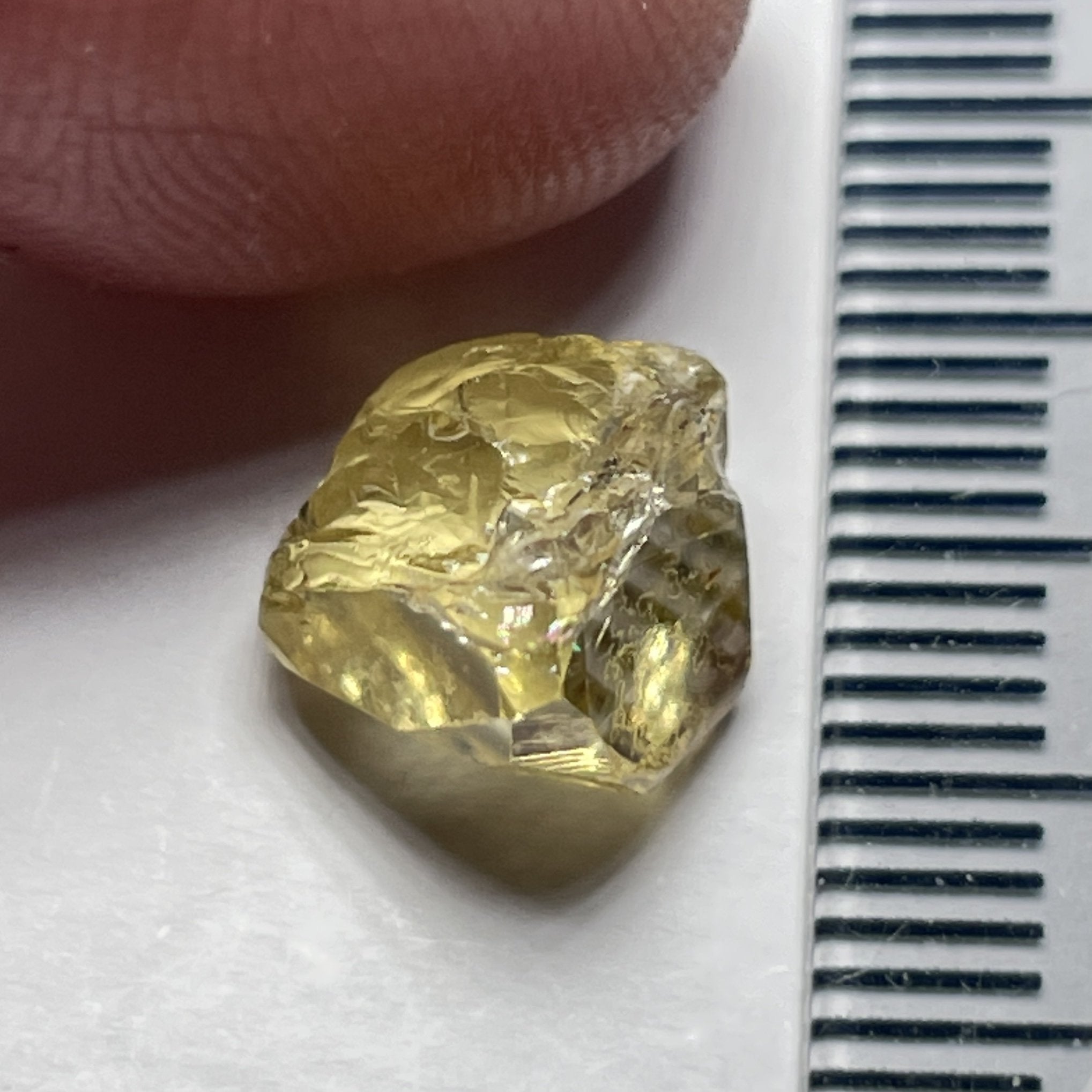 5.27Ct Yellow Tourmaline Crystal Vvs-If Tanzania Untreated Unheated. 9 X 8 7Mm