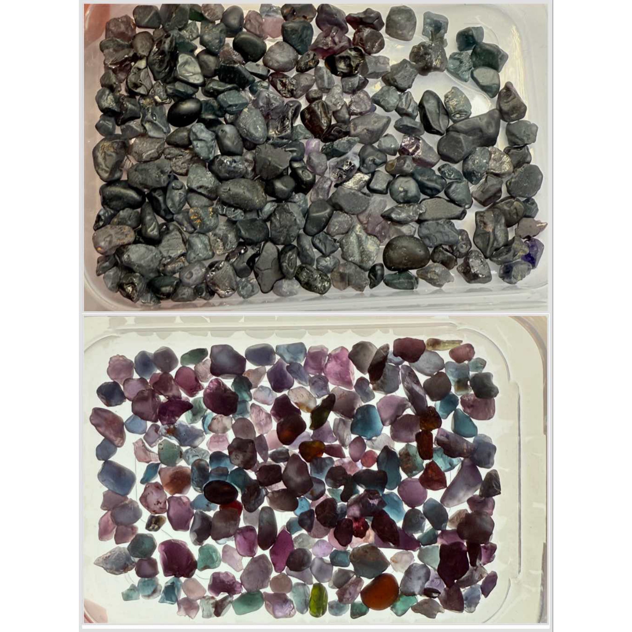 Very Dark Mozambique Spinel Lot, 57.40gm / 287ct, Mozambique, Untreated Unheated, very very dark, see all photos and vids. See pictures in hand to get exactly how dark the colour is