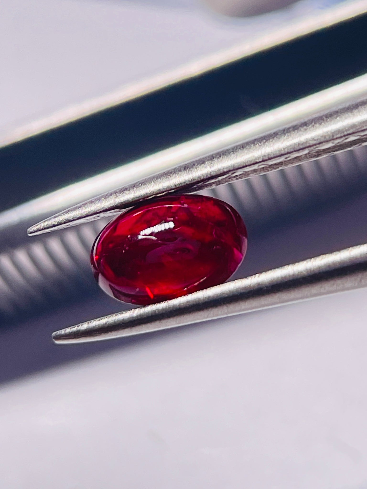 0.85Ct Ruby Cabochon Longido Mines Tanzania. Untreated Unheated