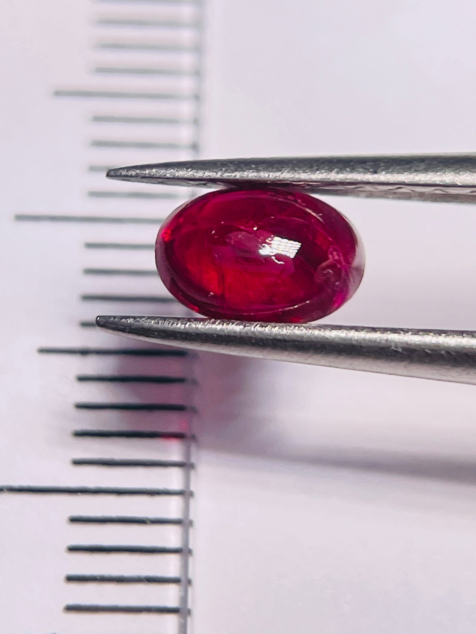 0.85Ct Ruby Cabochon Longido Mines Tanzania. Untreated Unheated