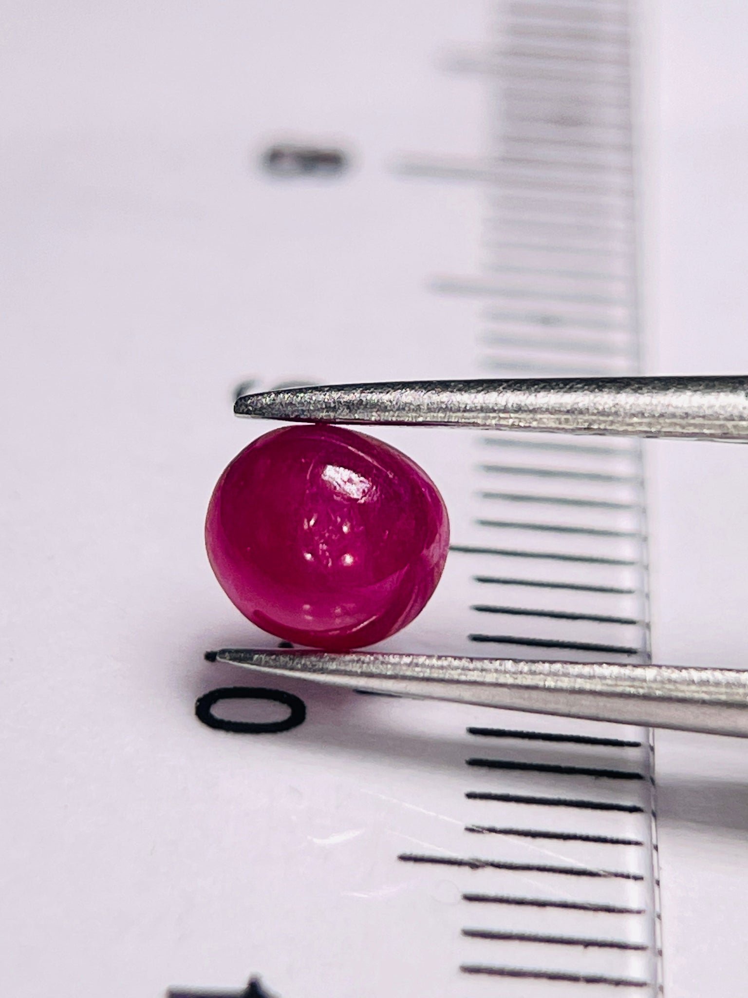 0.55Ct Ruby Cabochon Longido Mines Tanzania. Untreated Unheated