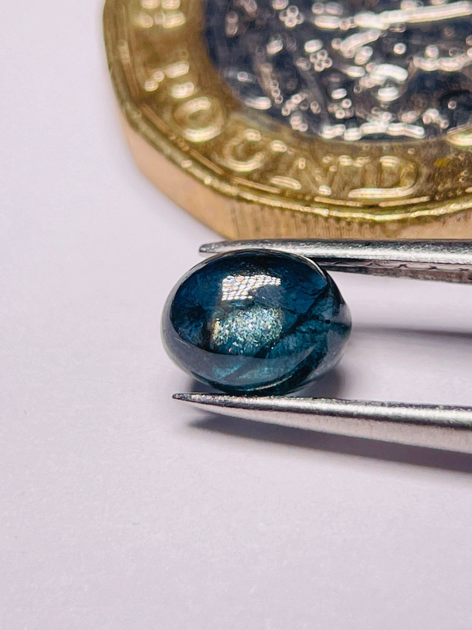 1.30Ct Sapphire Cabochon Seems To Have A Moving Star But As Point Umba Valley Tanzania. Untreated