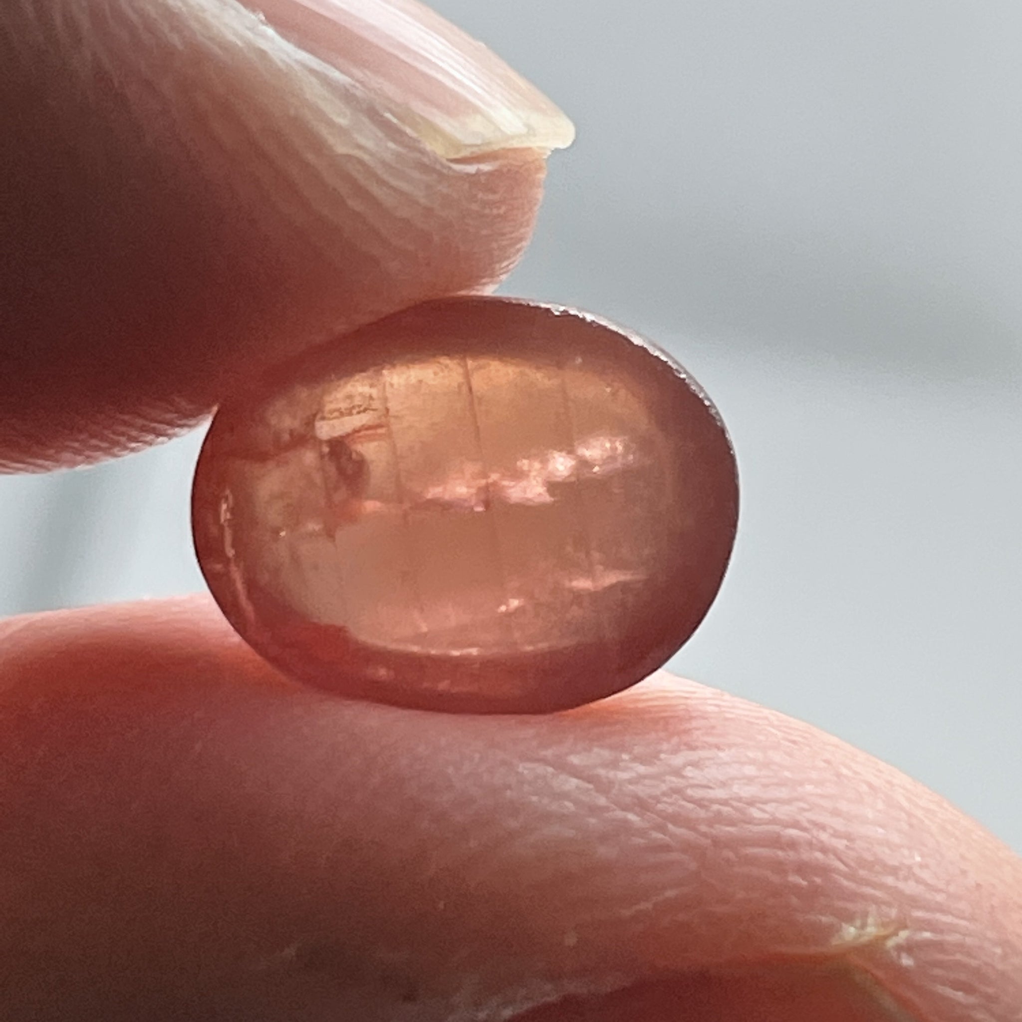 6.57Ct Padparadscha Sapphire Cabochon Tanzania Untreated Unheated. 11 X 8.2 5 Mm