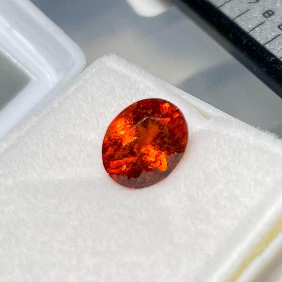 1.60Ct Orange Grossular Garnet Tanzania Untreated Unheated