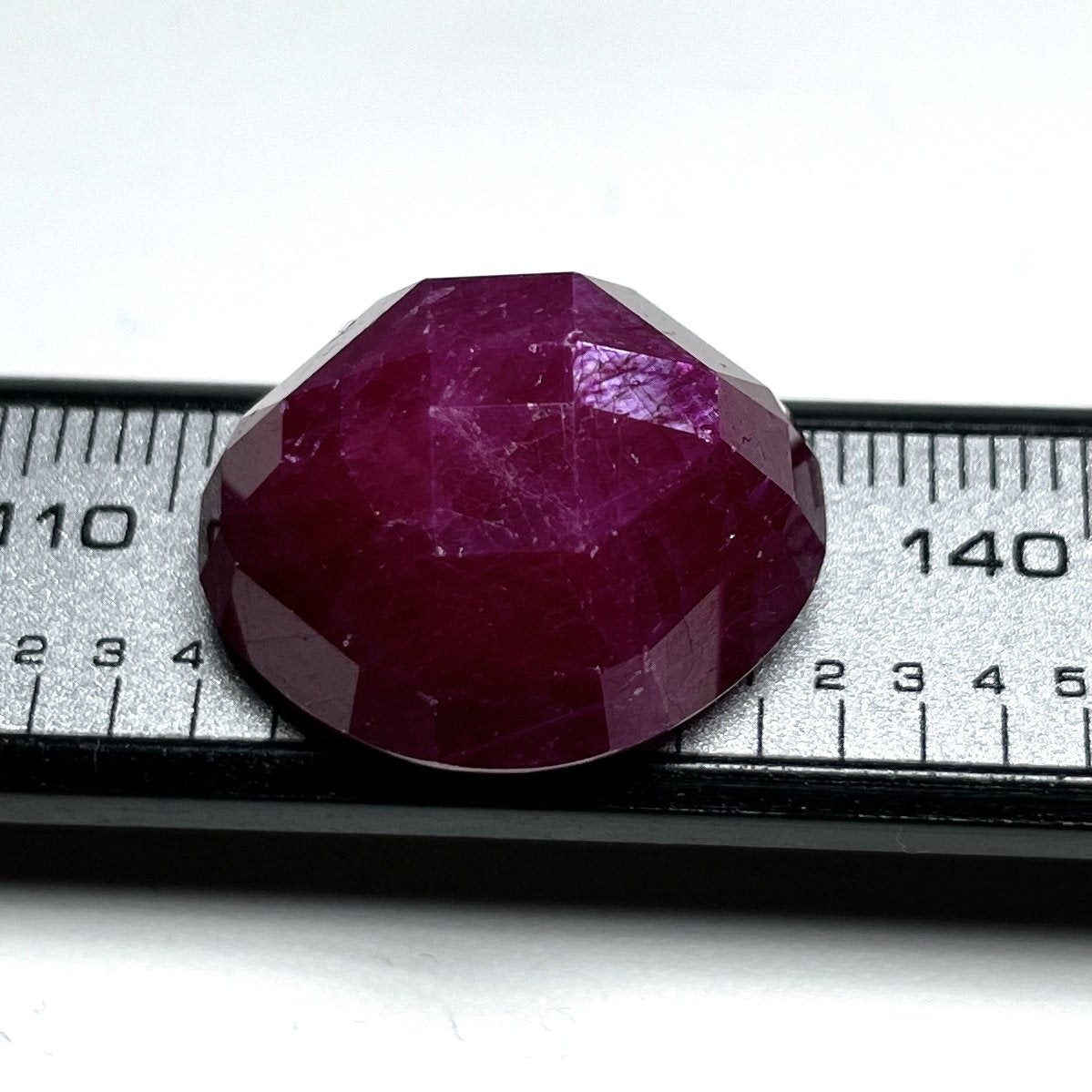 36.89Ct Faceted Ruby Cab Longido Tanzania Untreated Unheated. 19 X 17 10.5Mm